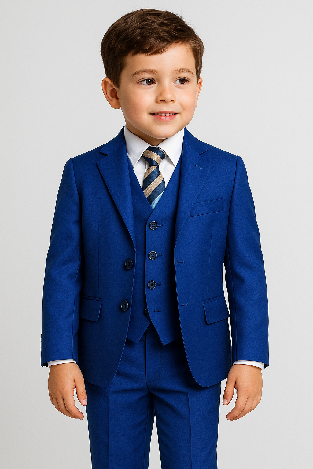 Jungen Italienischer Schnitt Formeller Anzug - Royalblau