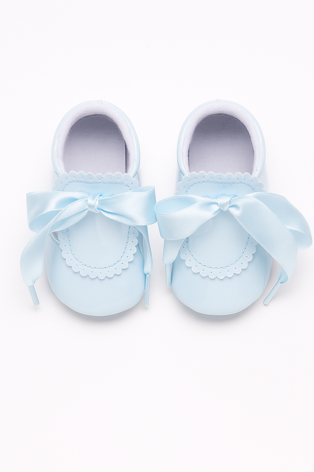 Chaussures Vernies pour Bébés avec Ruban - 908 - Bleu