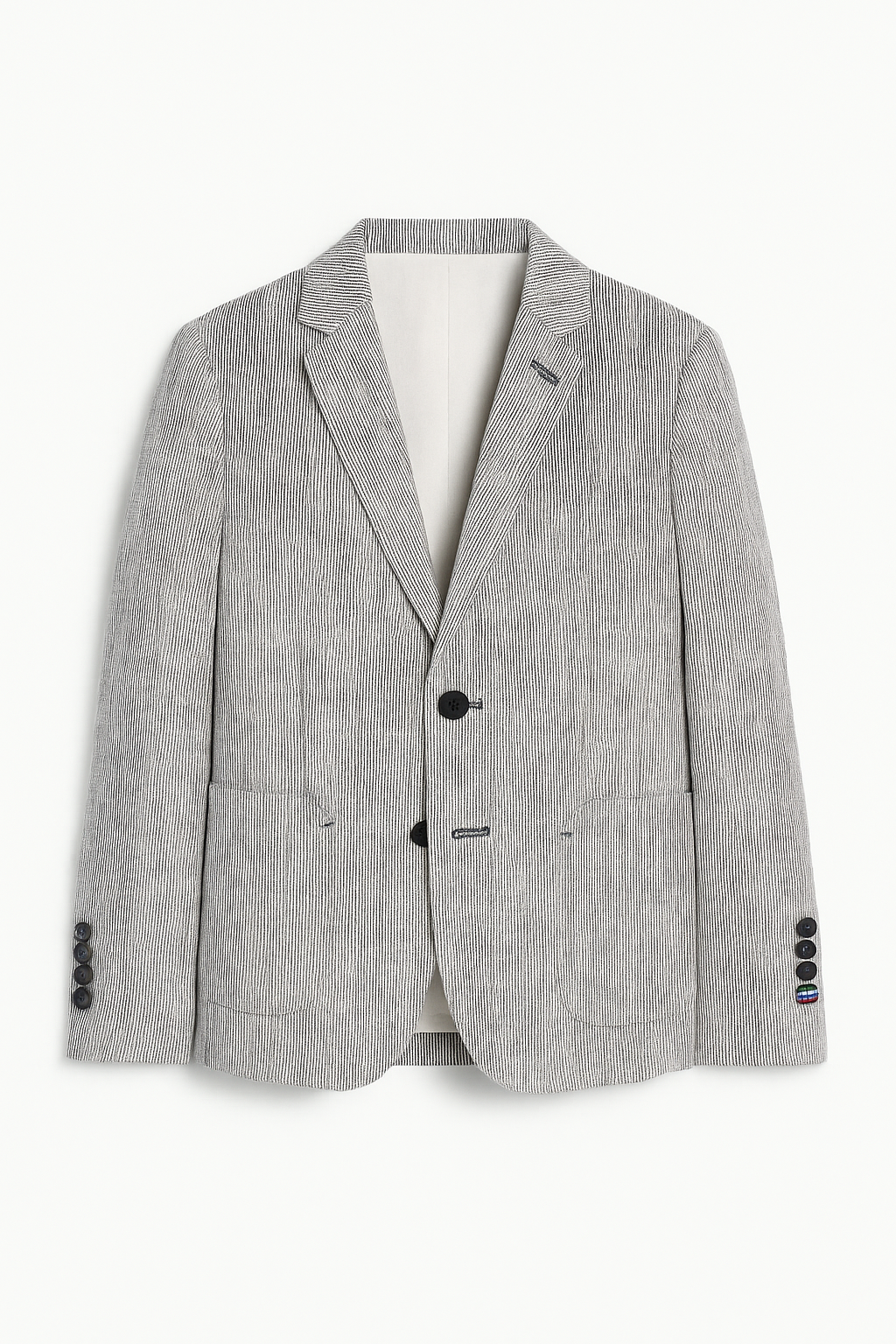 Jungen Leinenmischung Köpergewebe Grauer Blazer - JAMIE - Grau