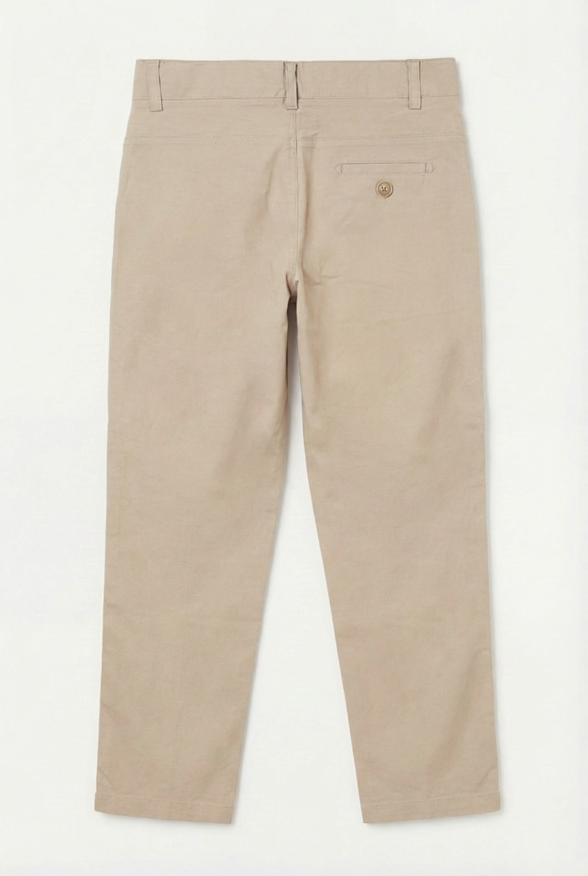 Traje de 4 piezas de lino y algodón para bebés y niños - Calvin - Azul