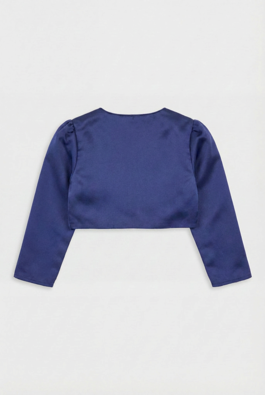 Bolero a maniche lunghe per neonate e bambine - Blu Navy
