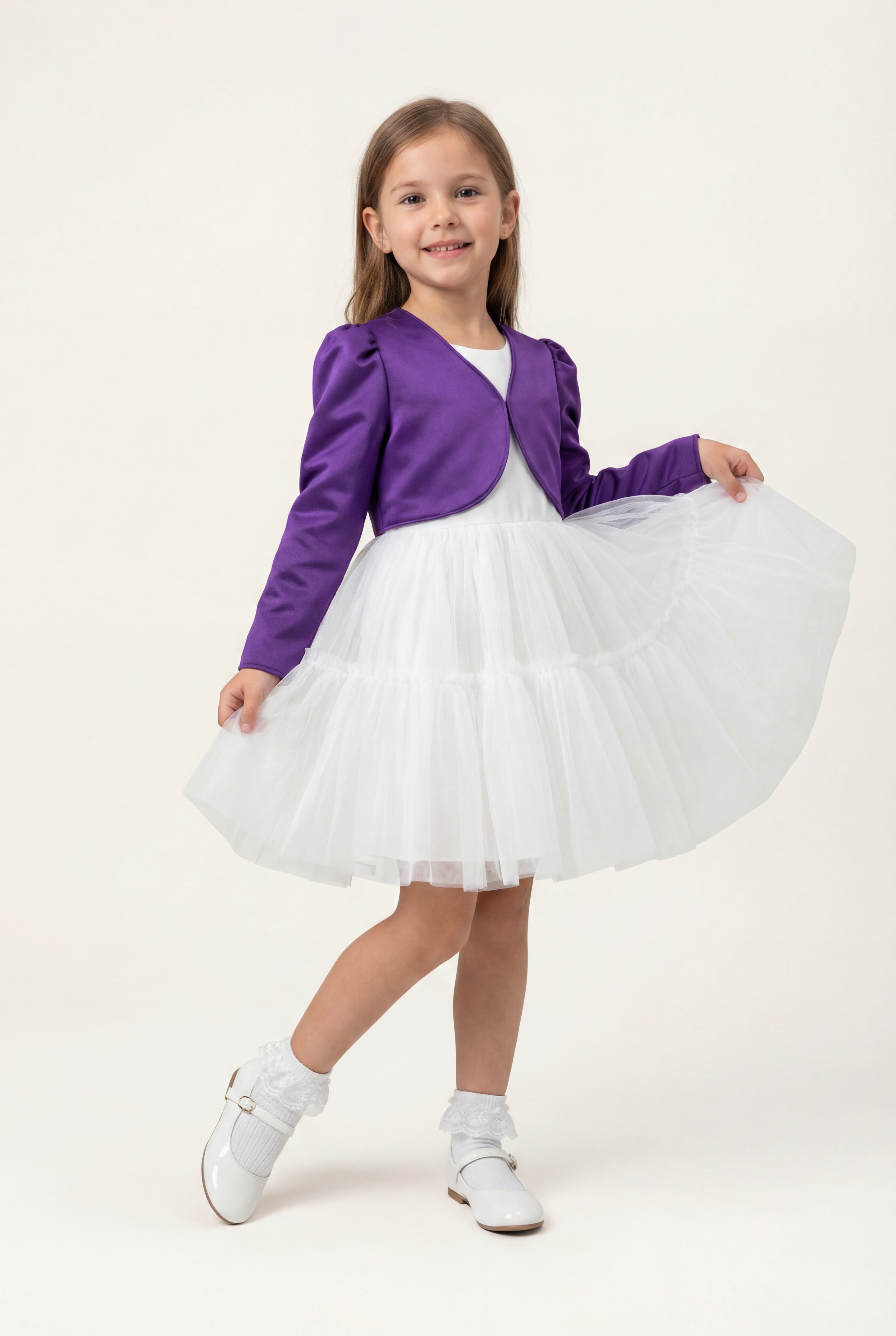 Babys & Mädchen Langarm-Bolero - Lila