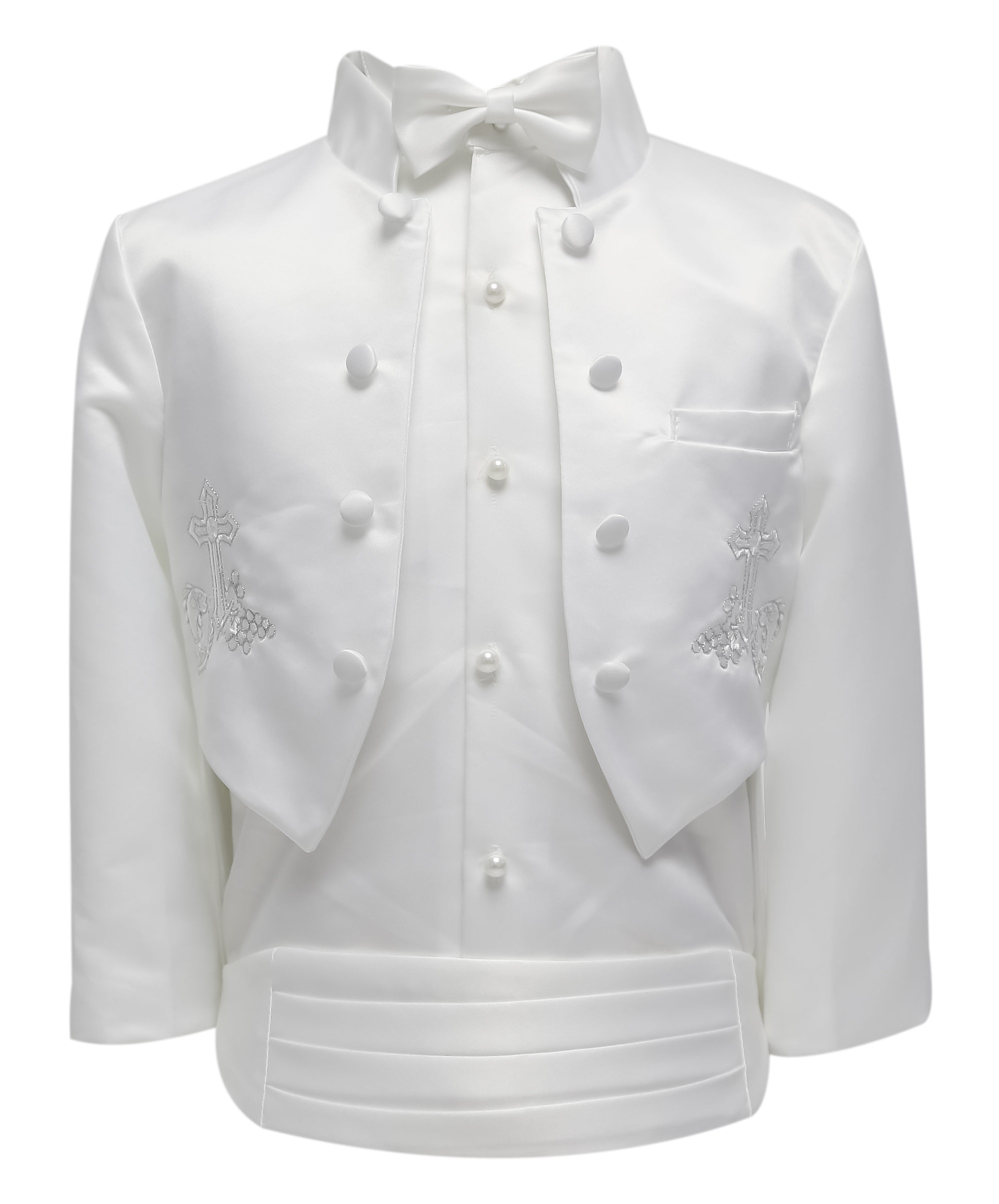 Tenue de baptême pour petit garçon - Blanche