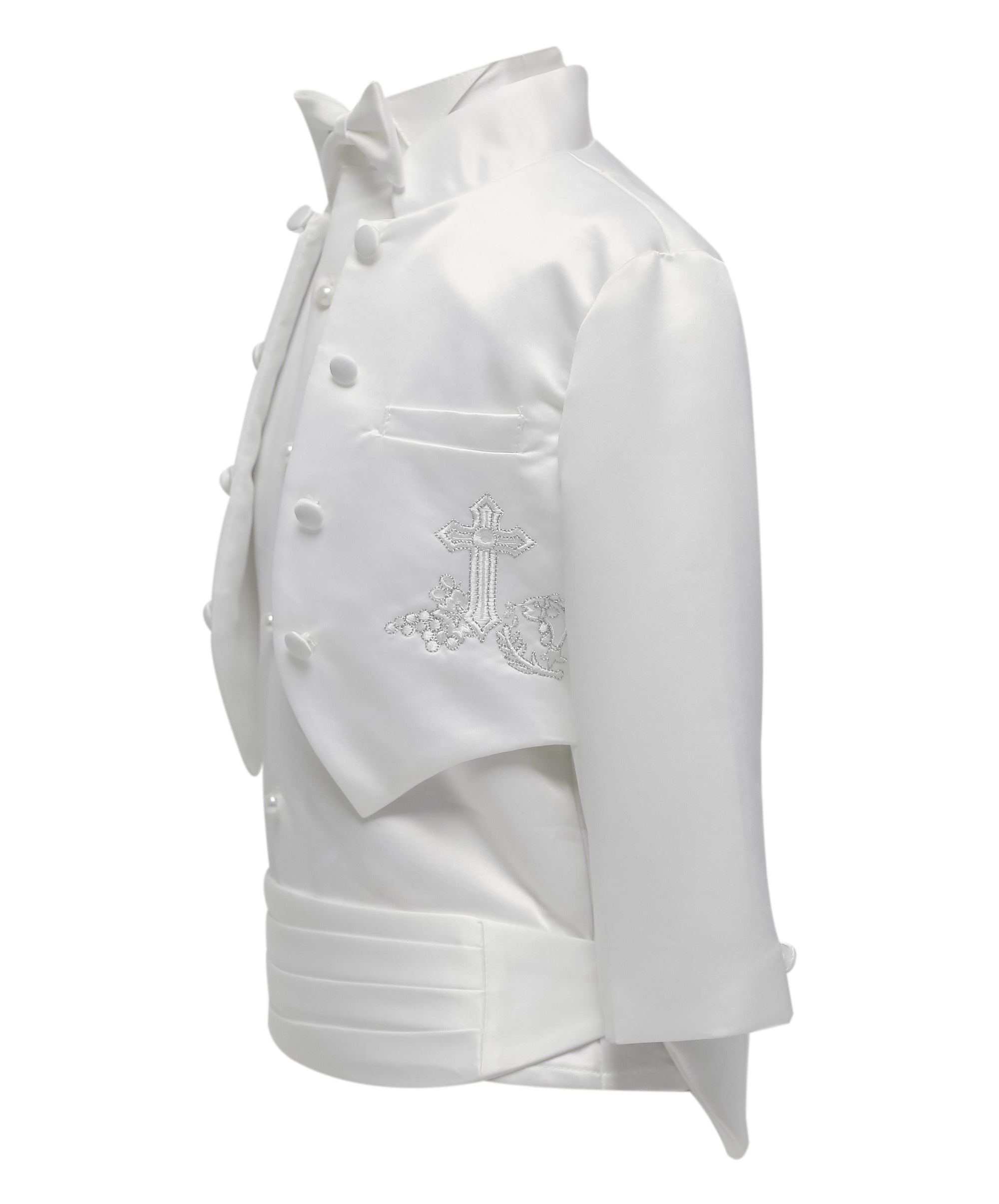 Tenue de baptême pour petit garçon - Blanche