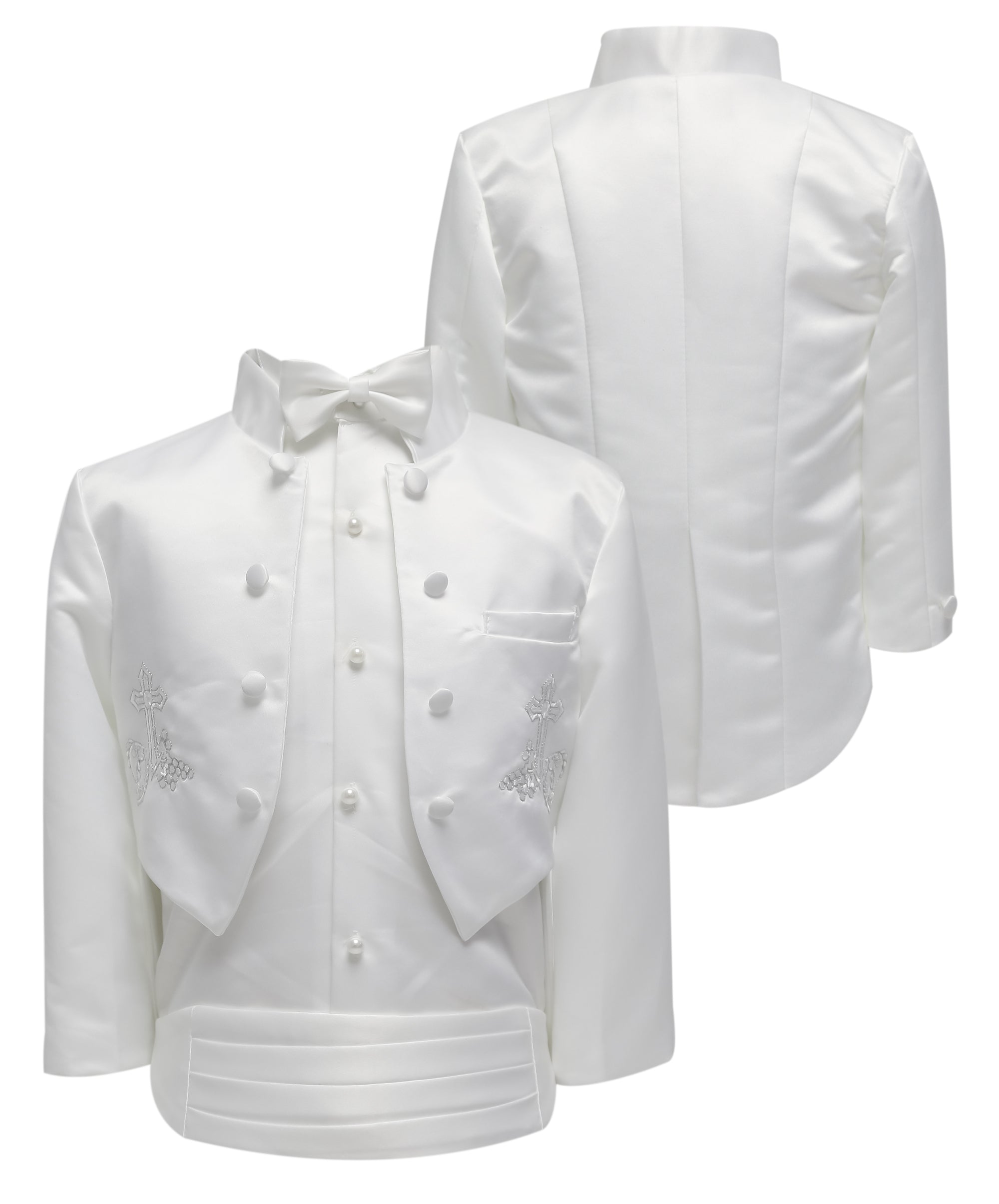 Tenue de baptême pour petit garçon - Blanche