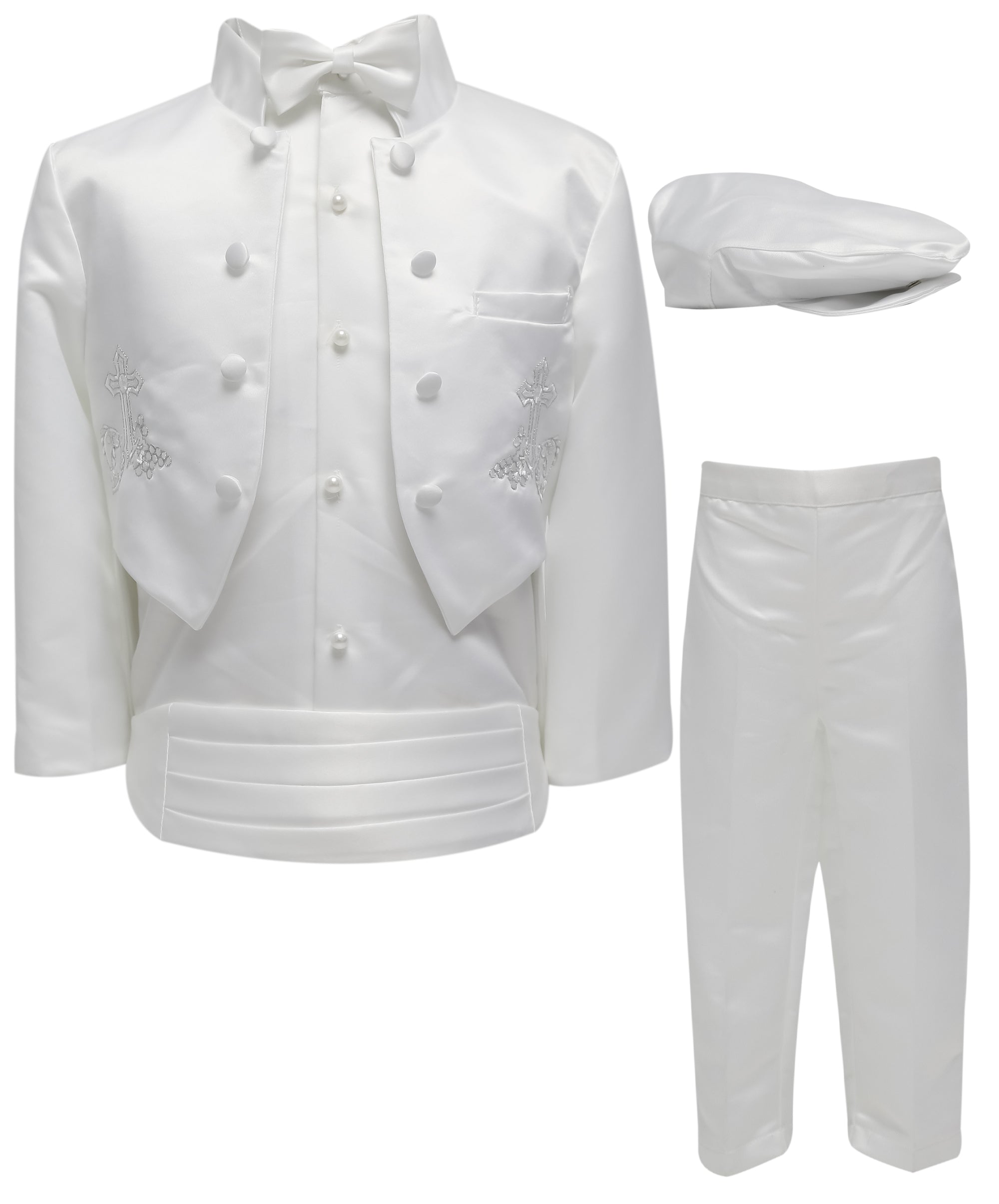 Tenue de baptême pour petit garçon - Blanche