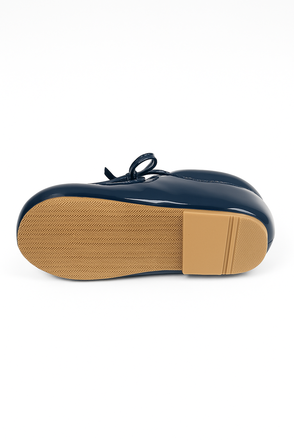 Baby Boys Pre- walker Patent Loafer - ADAM - Navy Blue Sole Picture