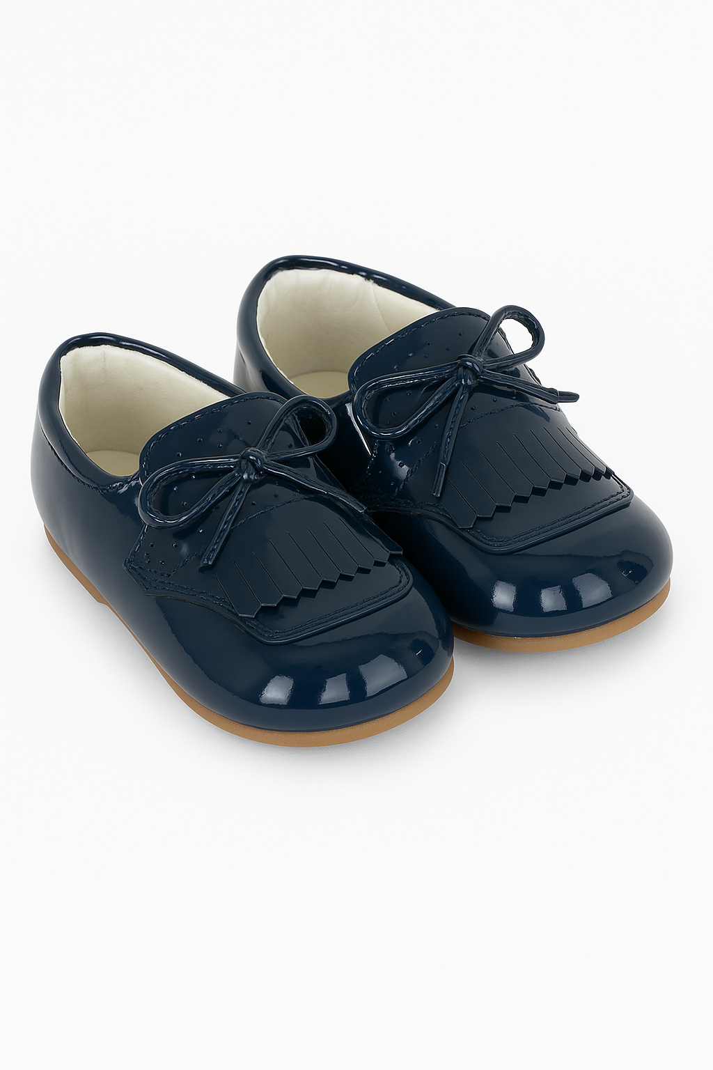 Baby Boys Pre- walker Patent Loafer - ADAM - Navy Blue Pair Picture