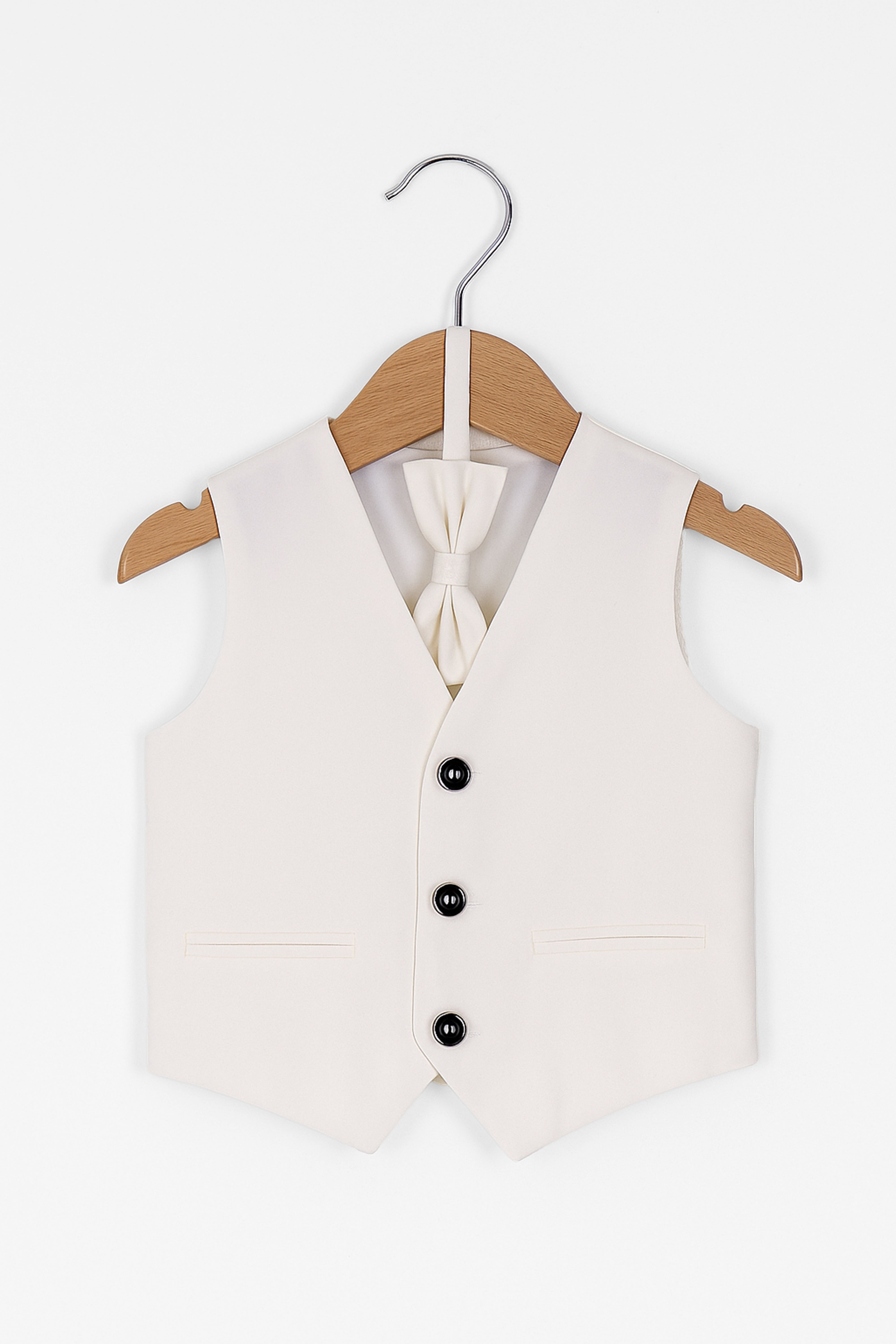 Ensemble Costume en Lin avec Gilet pour Garçons - WHITBY - Blanc