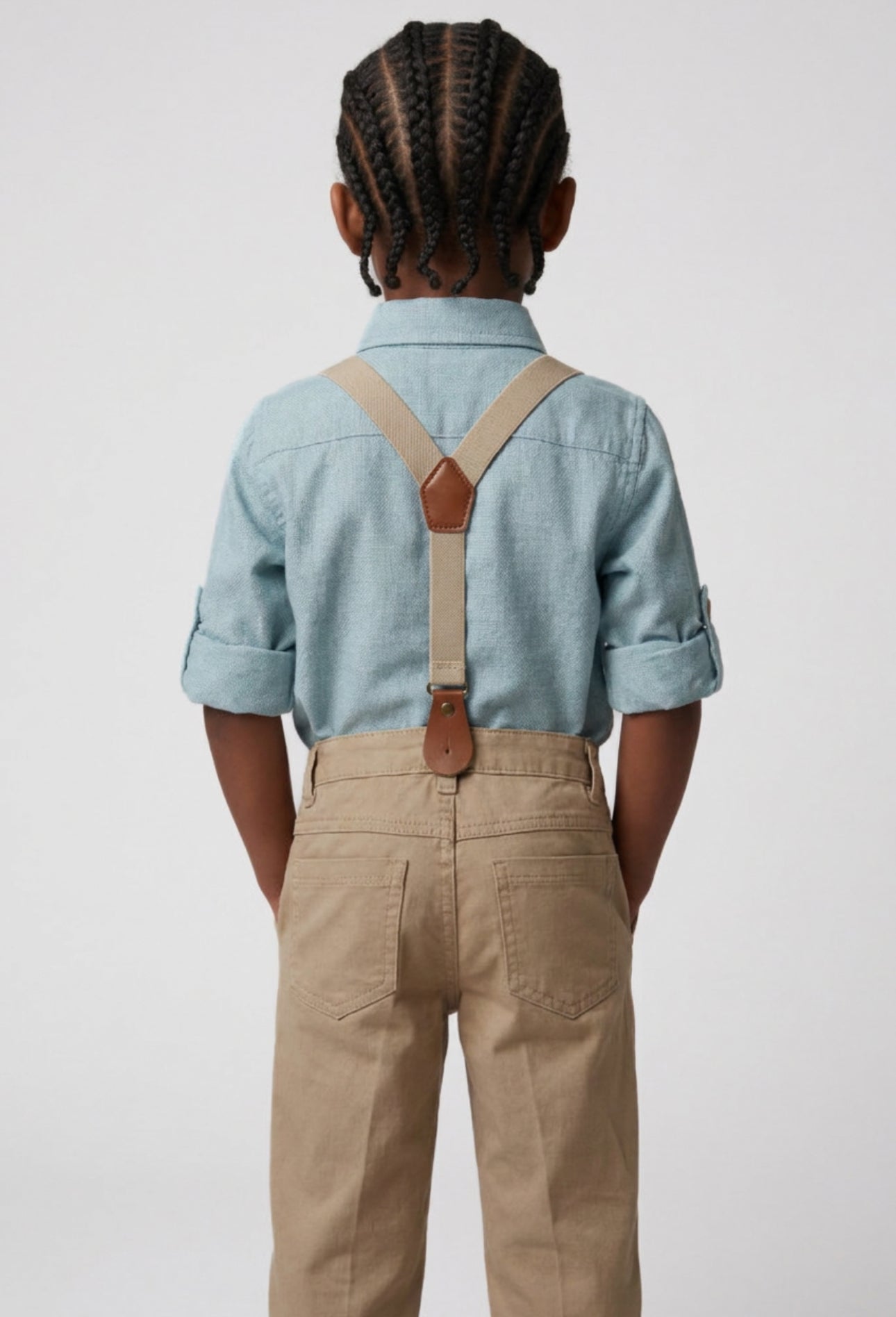 Baby & Boys 4-Piece Cotton Gentleman Outfit Set - OXFORD - Sage Green and Beige
