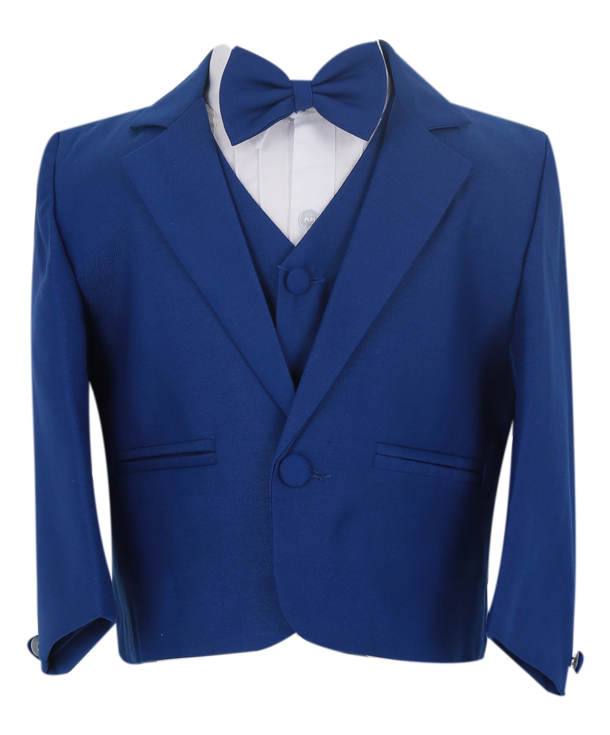Ensemble Costume Formel Tout-en-Un pour Bébés Garçons - Bleu Royal