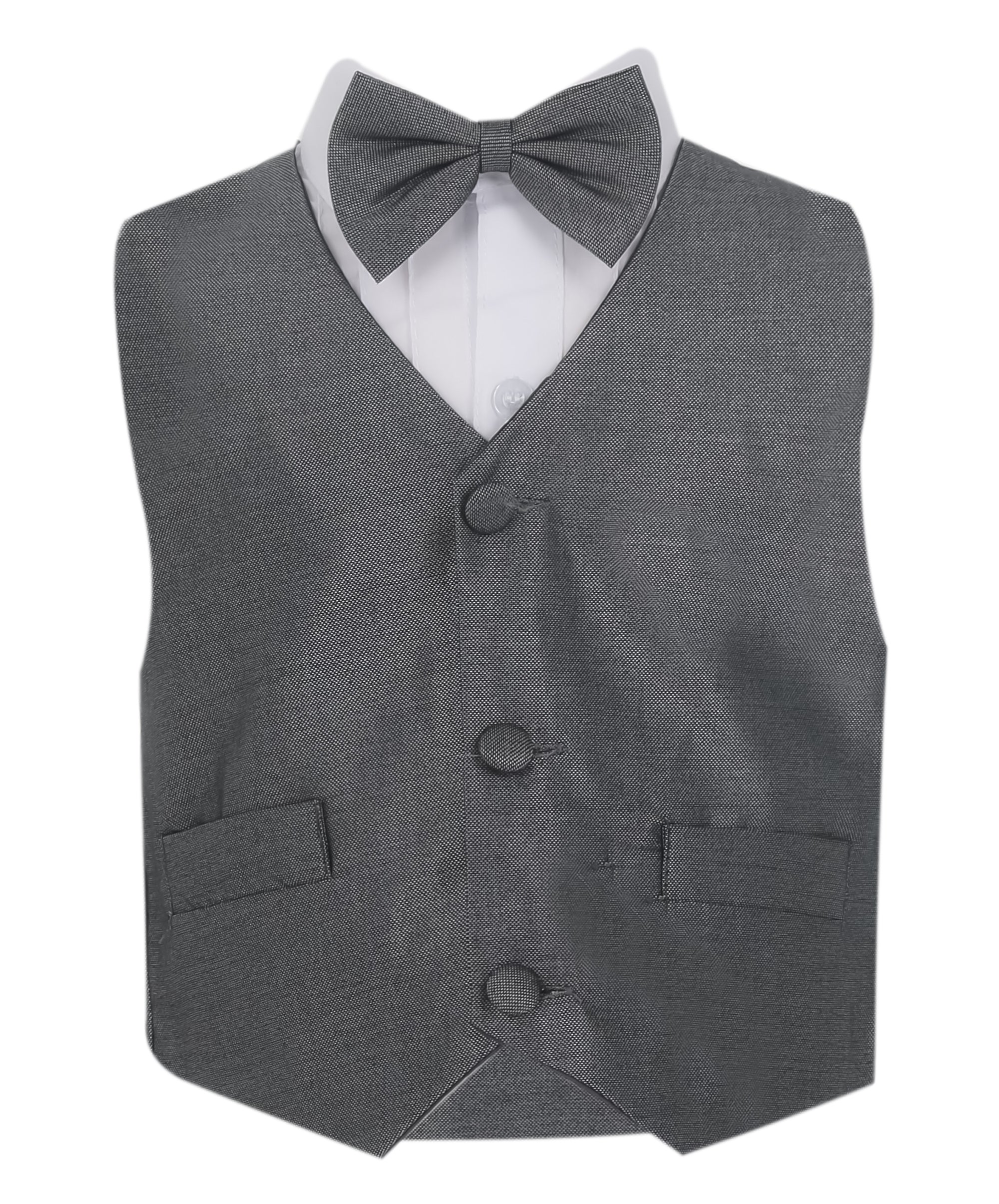 Ensemble Costume Formel Tout-en-Un pour Bébés Garçons - Argent - Gris