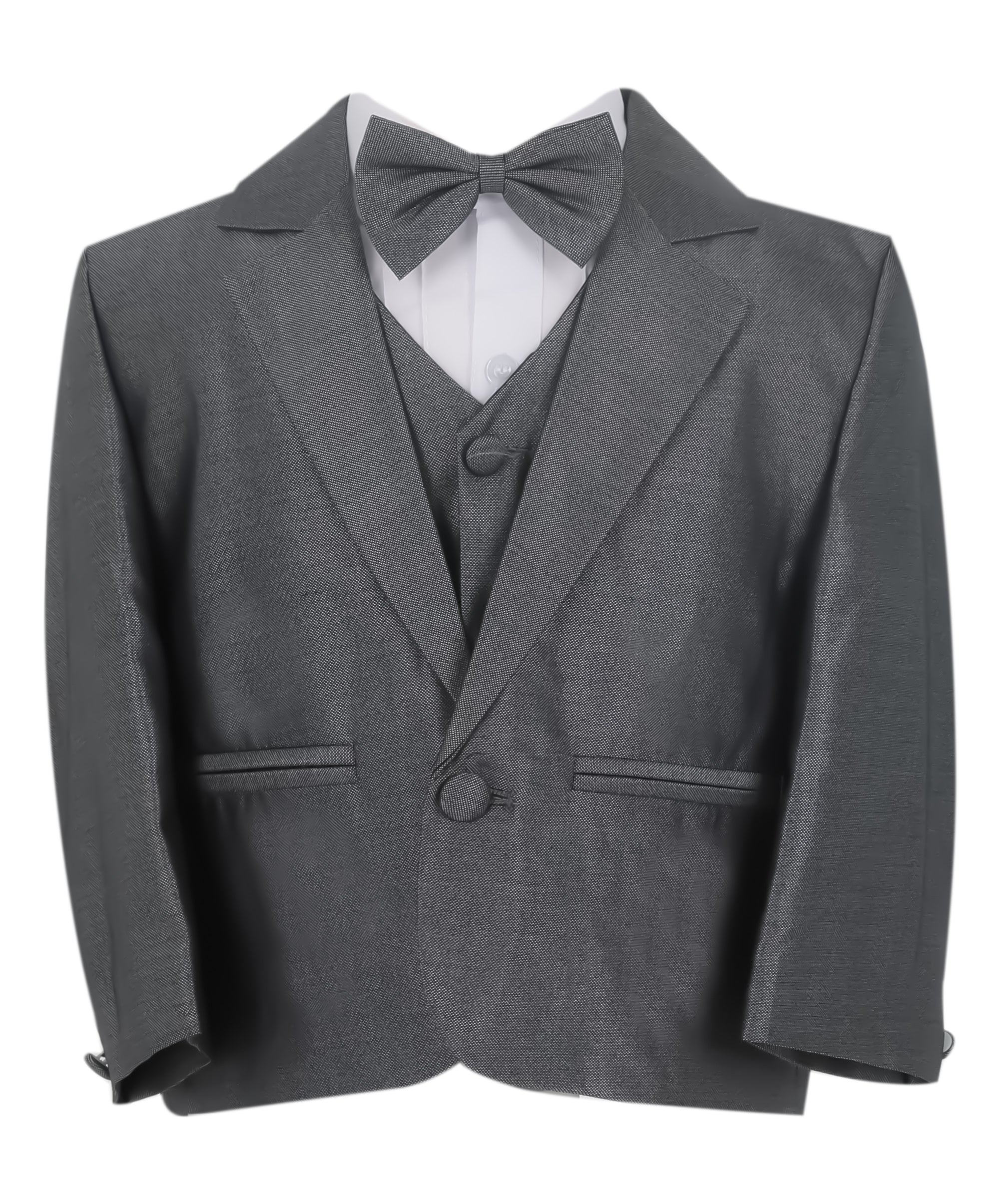 Ensemble Costume Formel Tout-en-Un pour Bébés Garçons - Argent - Gris