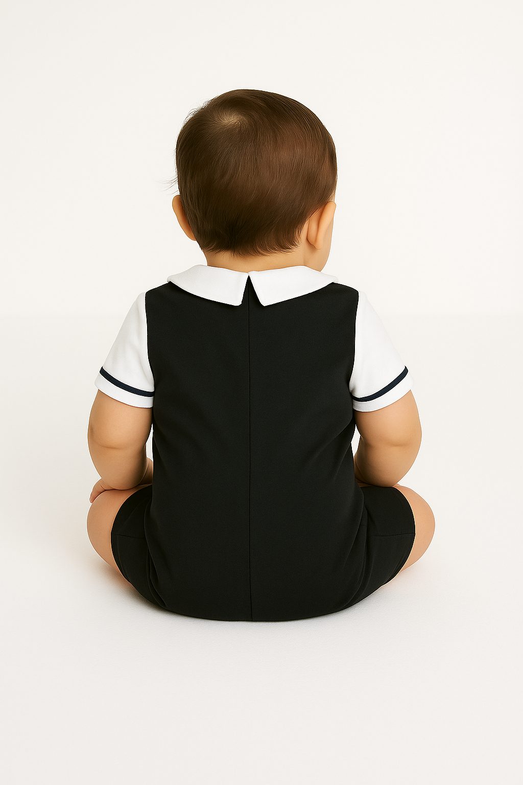 Baby Boys Summer Dungaree Set - Dark Blue