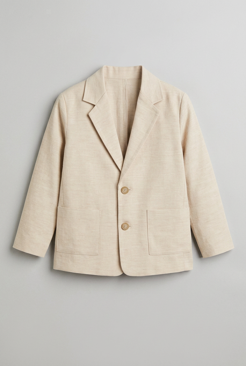 Boys 3-Piece Cotton-Linen Smart Casual Suit - KETEN - Beige