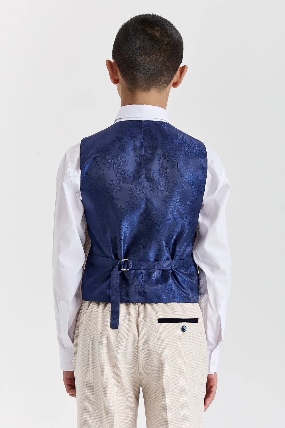 Jungen 3-teiliger Glencheck Tweed Anzug - Regent - Creme