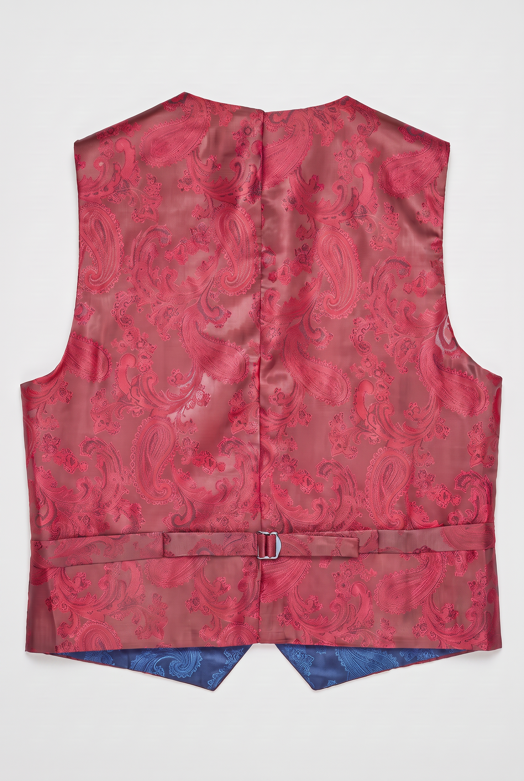 Boys 3-Piece Glen Check Tweed Formal Suit - Regent - Wine Burgundy Waistcoat Back Picture