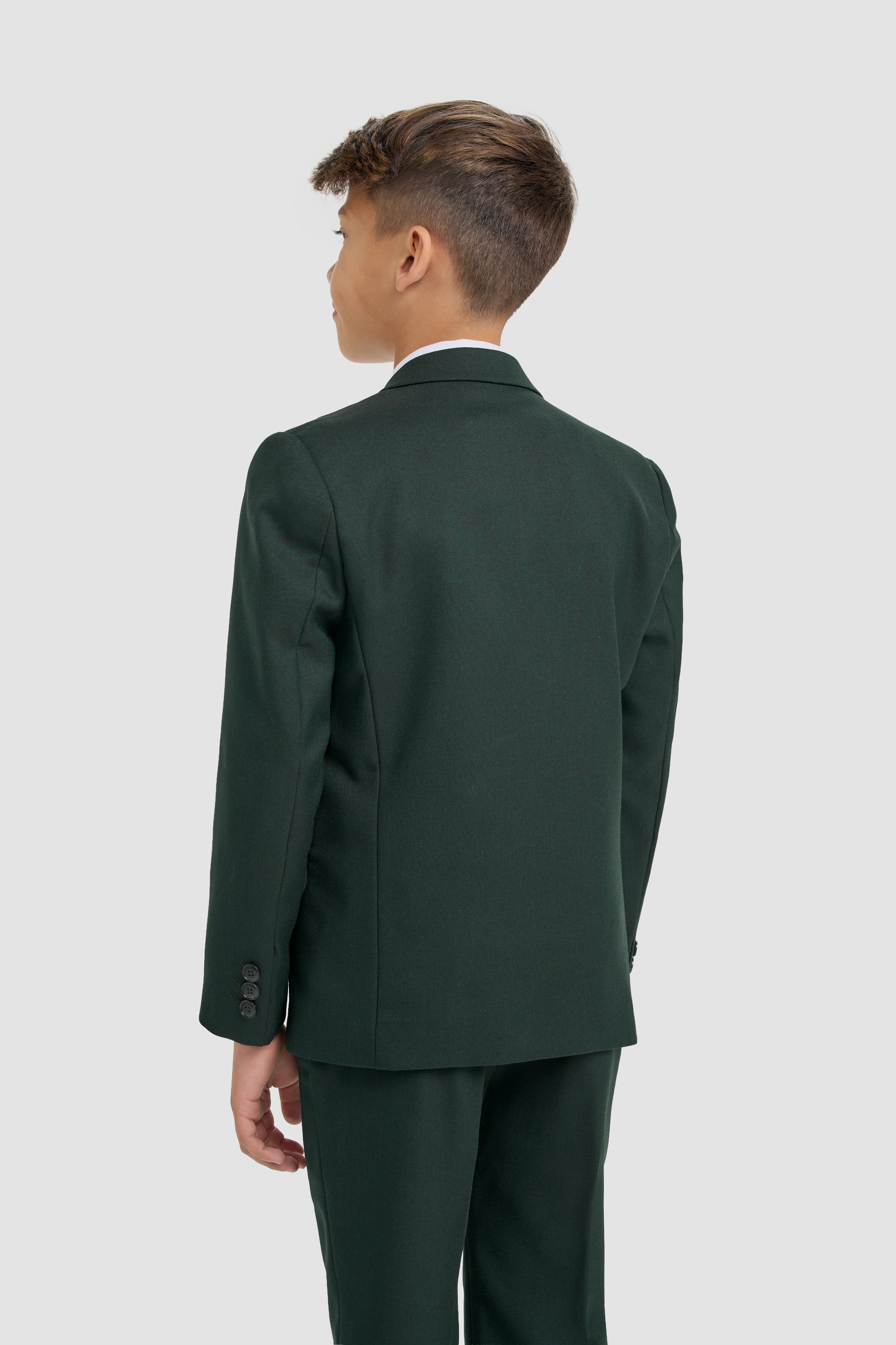 Traje formal ajustado de 3 piezas para niños - Malibu - Verde Bosque
