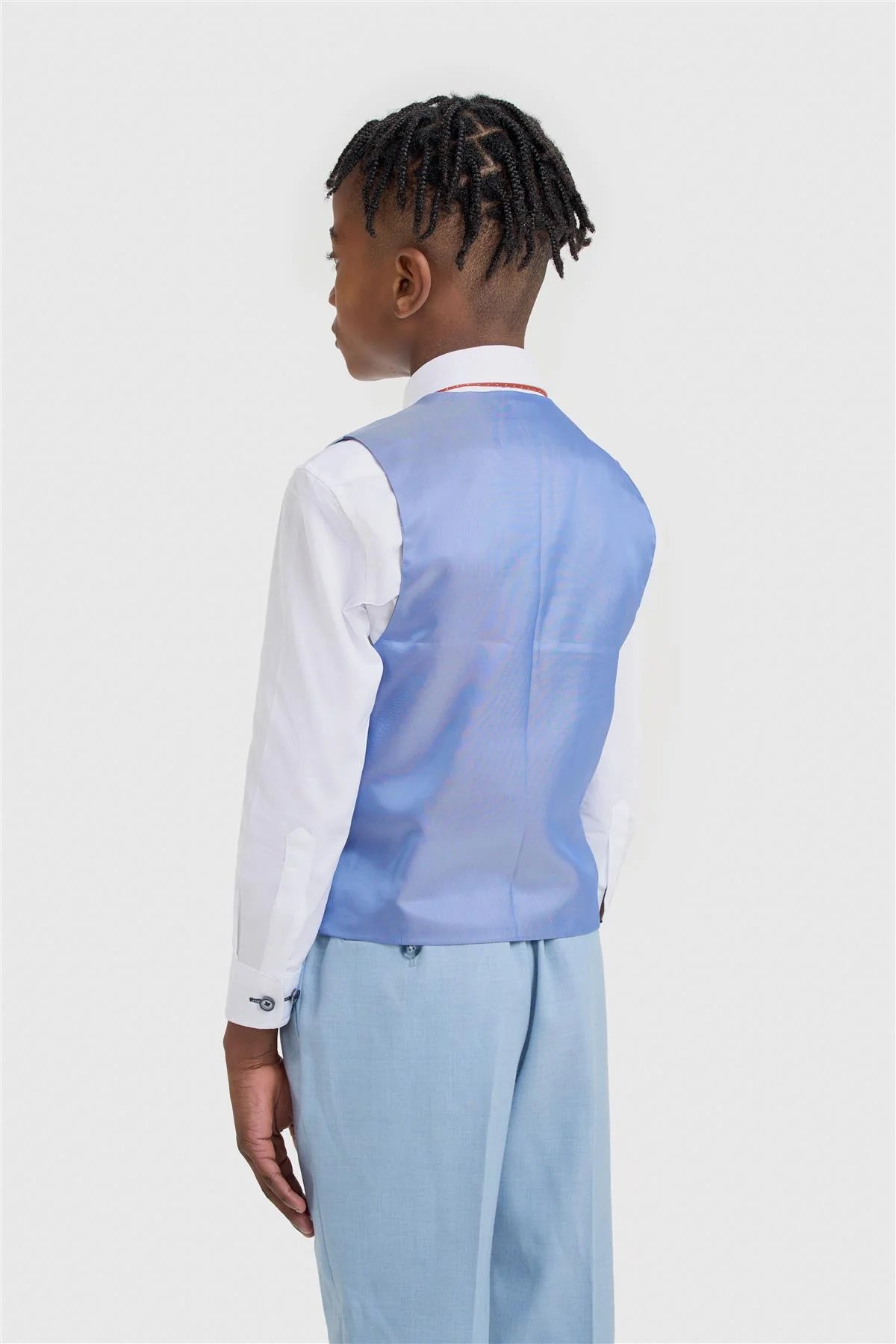 Boys 3-Piece Slim Fit Formal Suit - Malibu - Sky Blue