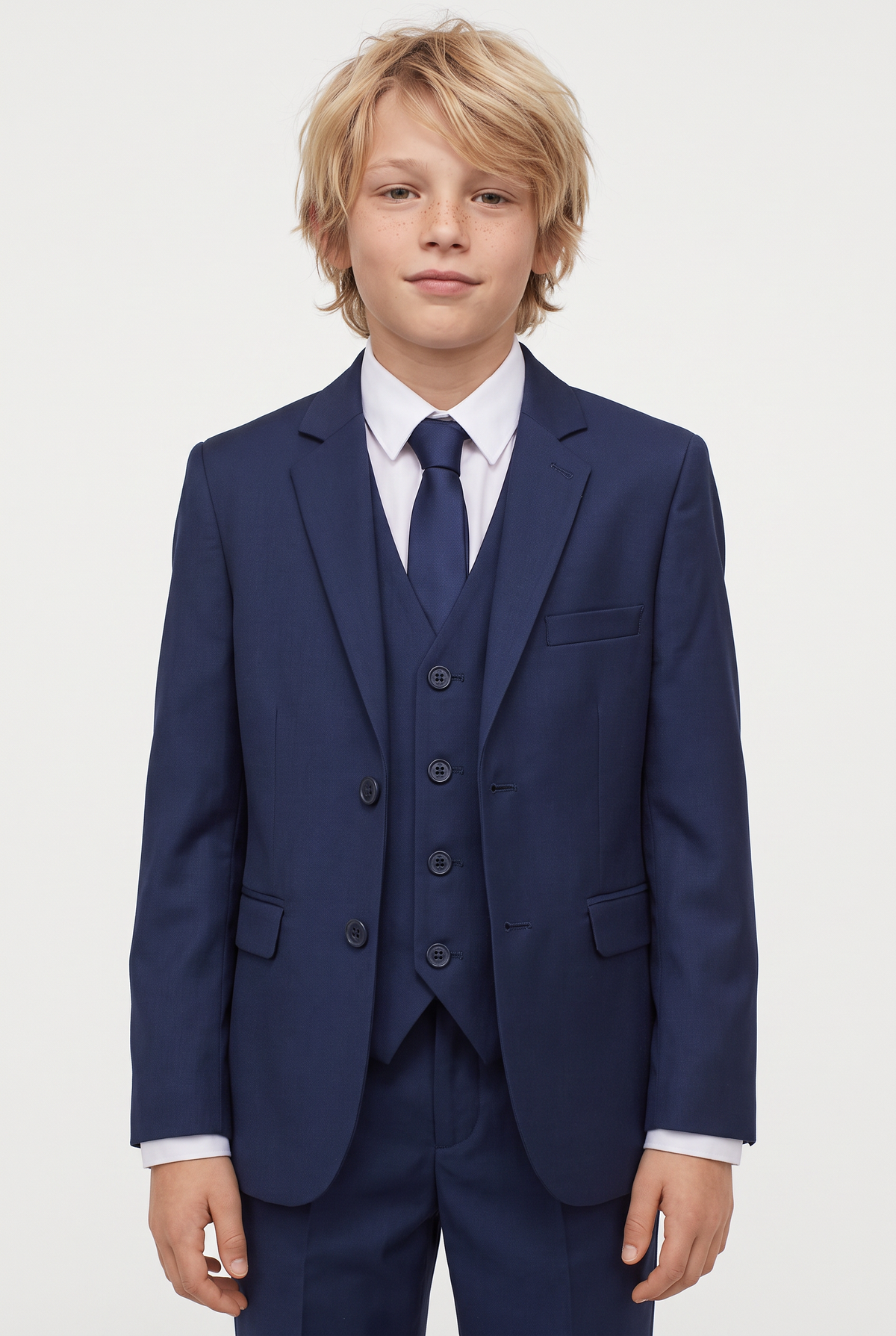 Jungen 3-teiliger Anzug mit schmaler Passform - Paris - Marineblau