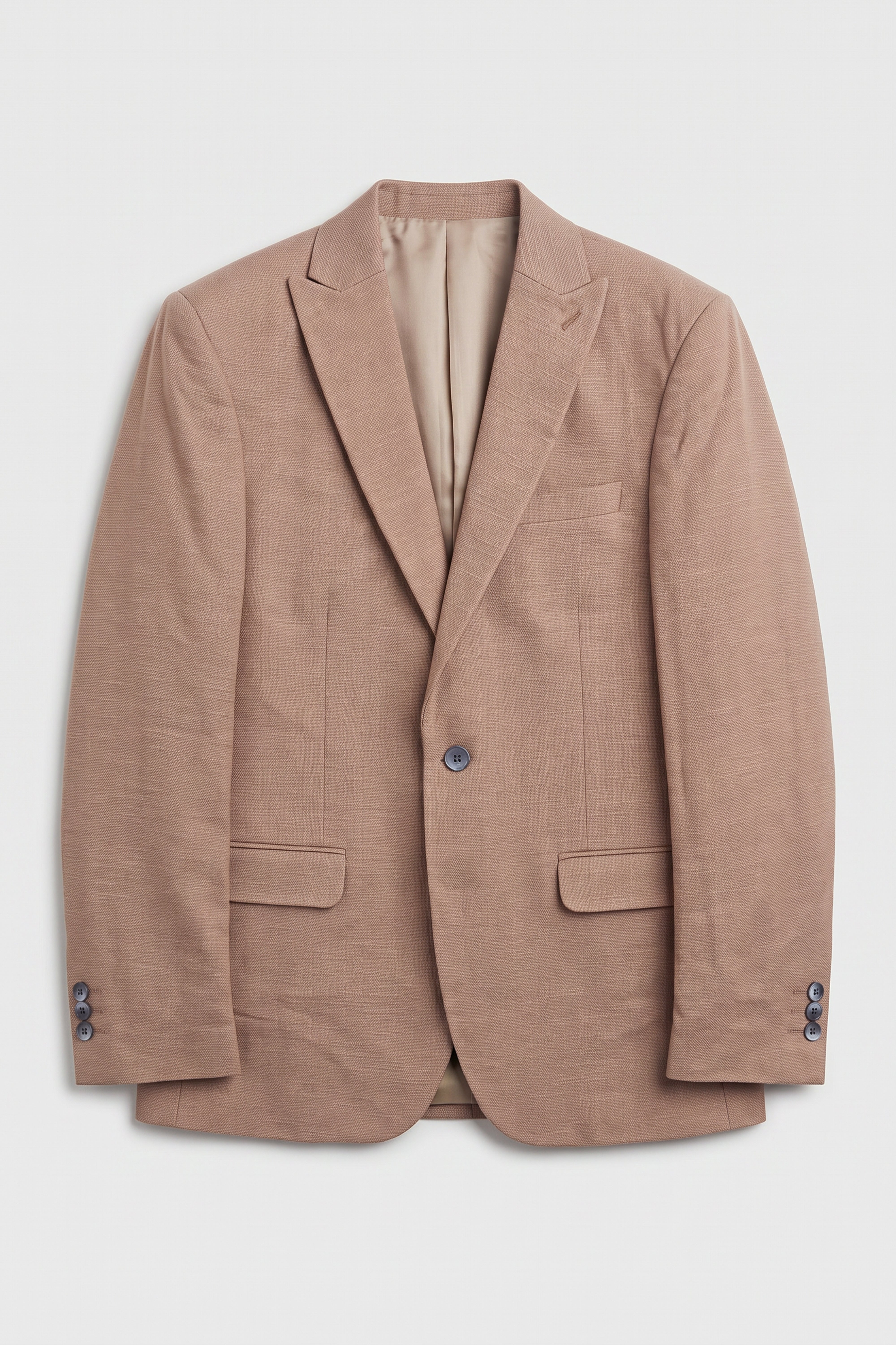Boys 4-Piece Cotton Casual Suit - Brown Blazer Picture