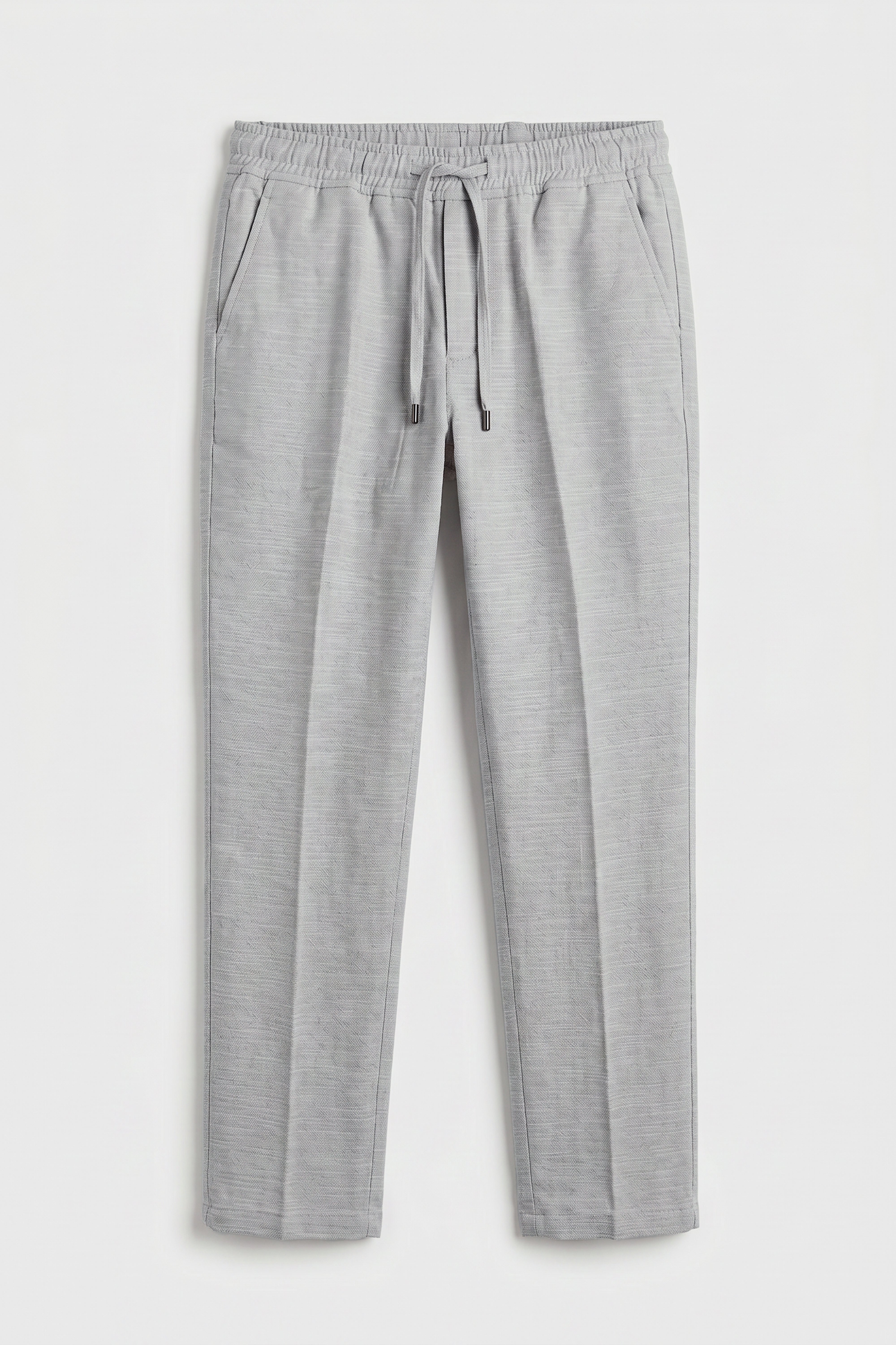 Boys 4-Piece Cotton Casual Suit - Stone Trousers Front Picture