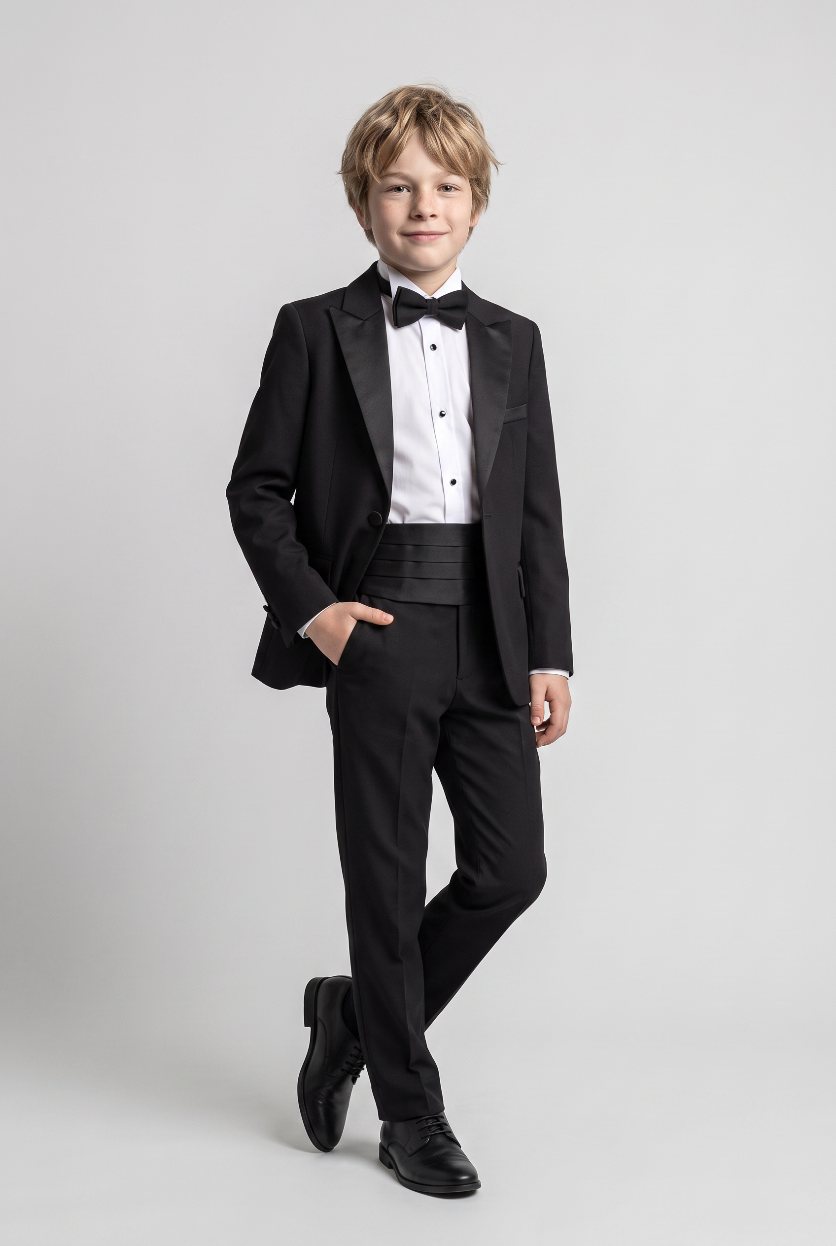 Jungen-Anzugset für festliche Anlässe, 5-teilig, Schwarz