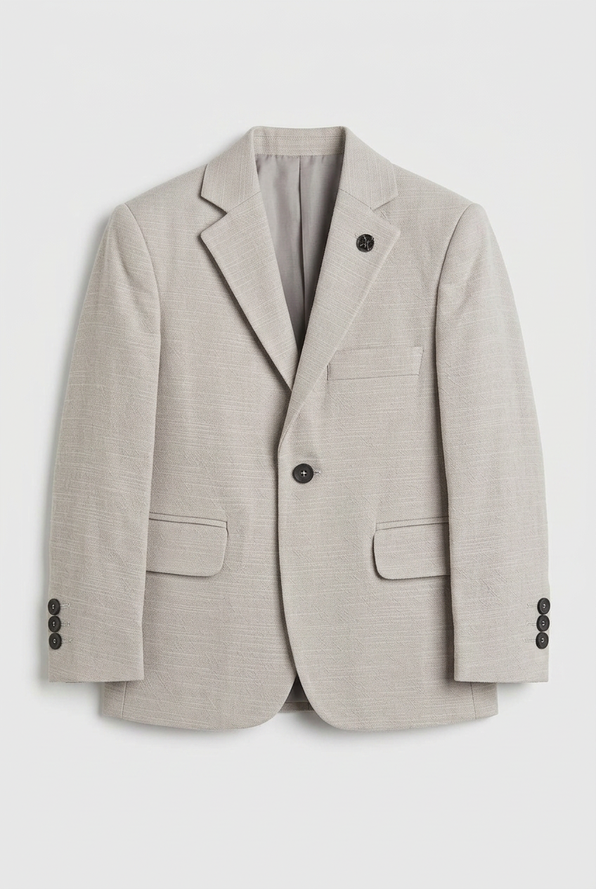 Jungen 5-teiliges Baumwoll-Smart-Casual-Anzug - Stone Grau