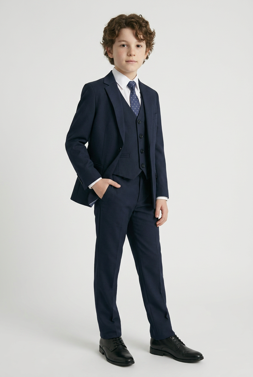 Ensemble costume formel garçon 5 pièces - Modèle 524 Marine