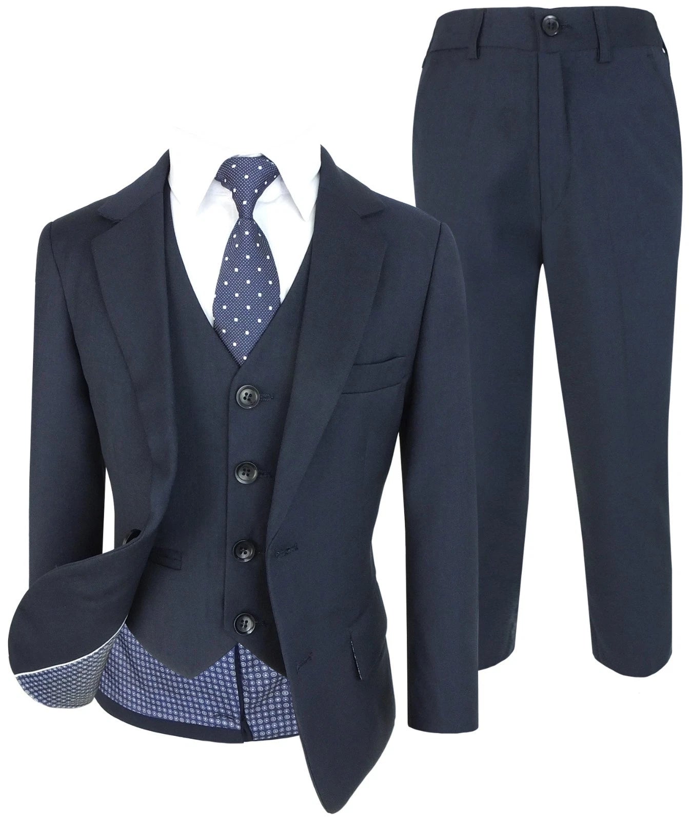 Ensemble costume formel garçon 5 pièces - Modèle 524 Marine