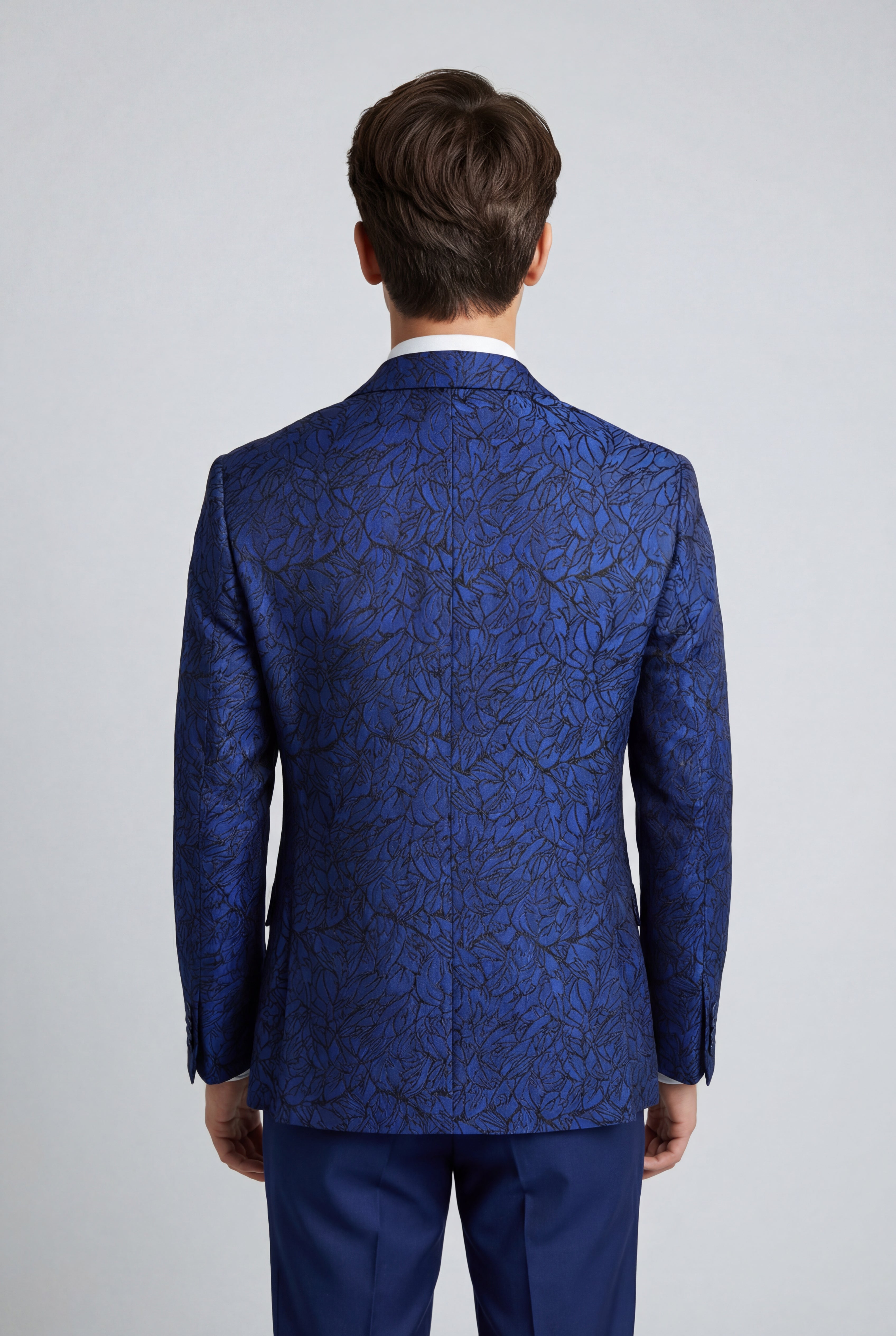 Boys 5-Piece Parliament Jacquard Tuxedo Suit Back Picture