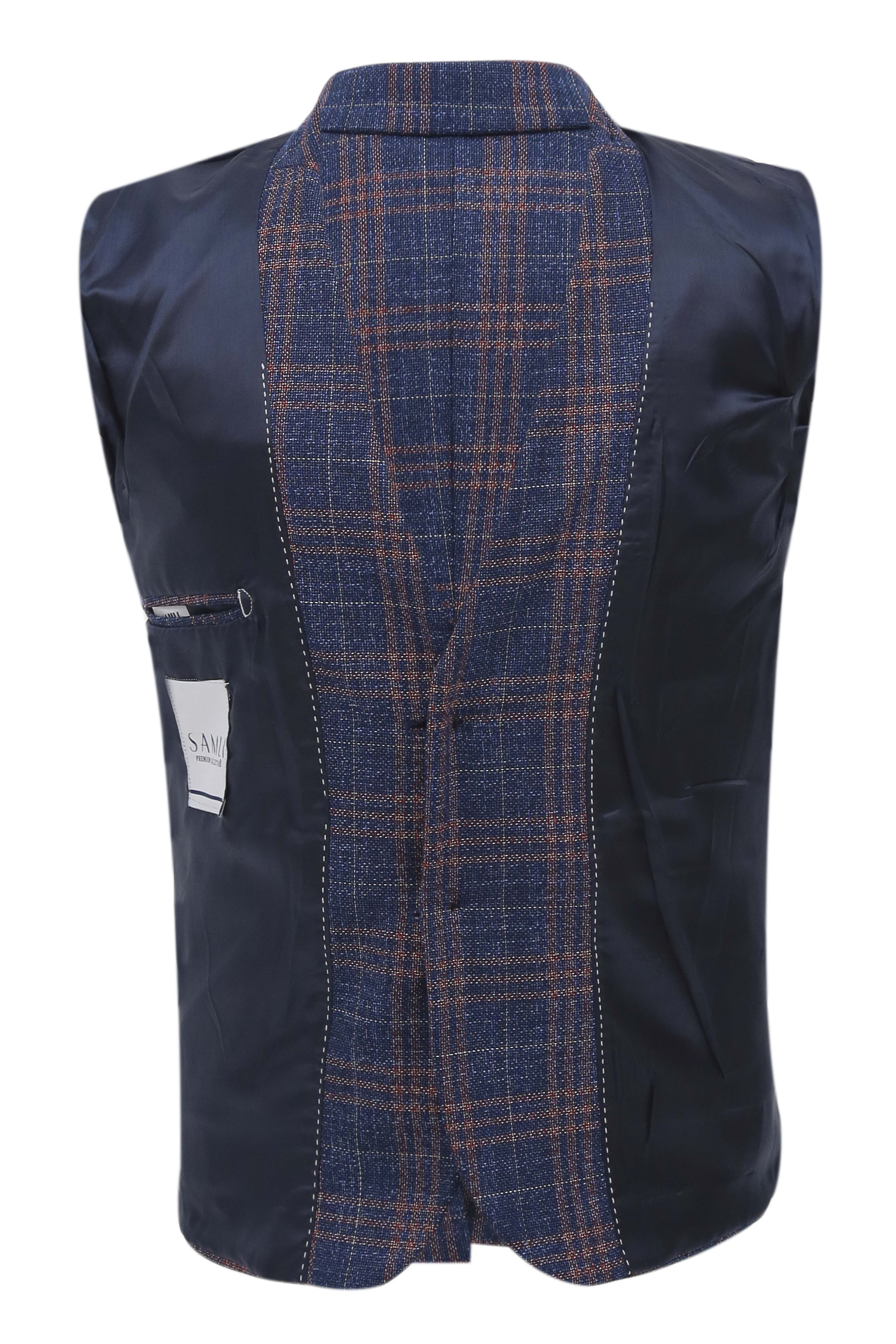 Jungen 7-teiliges Karoanzug Set - Marineblau