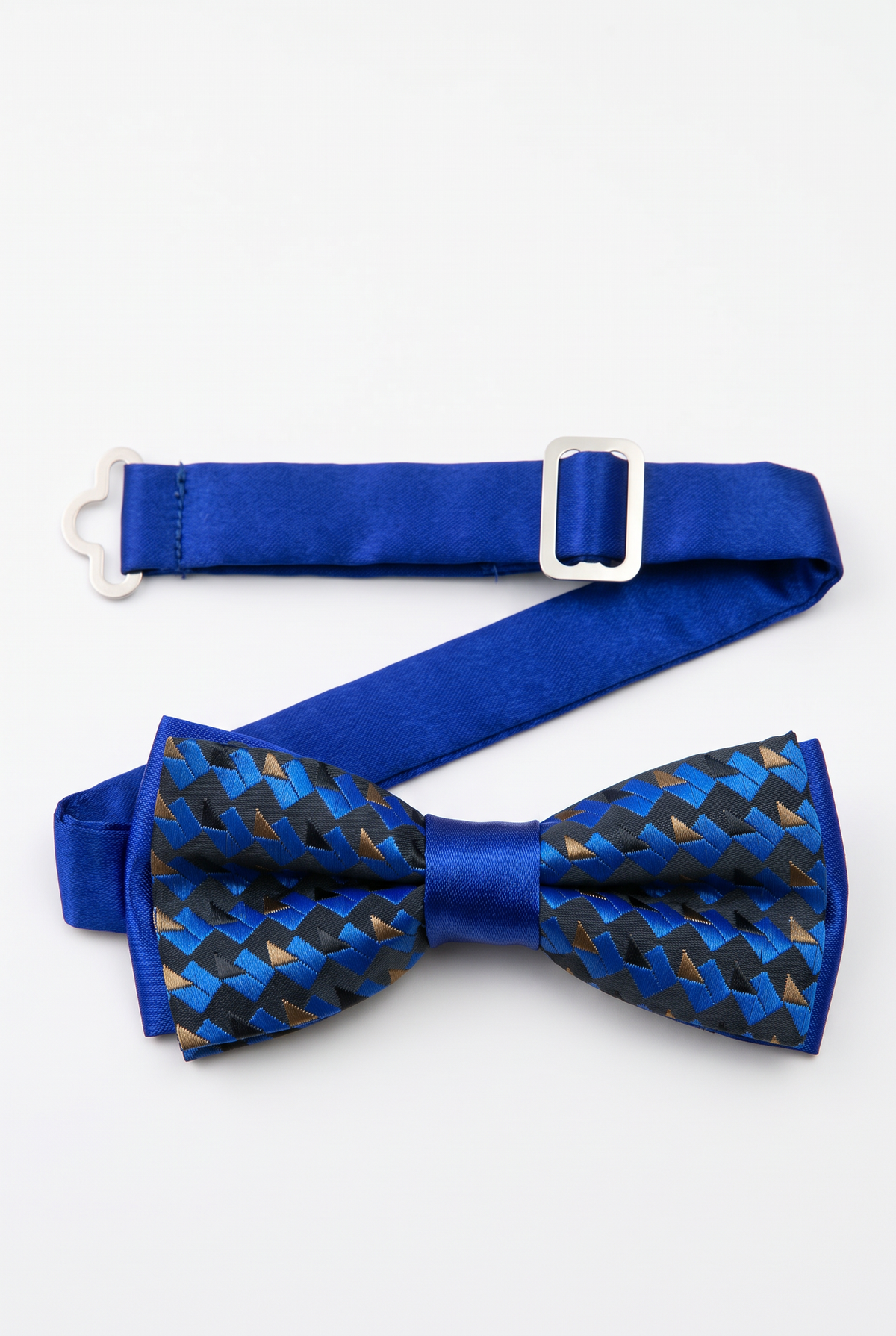Boys Adjustable Patterned Bow Tie - BWMX - Blue image