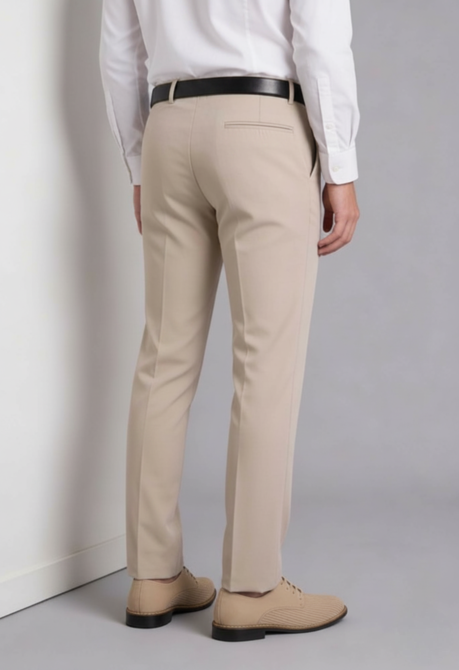 Pantalones formales ajustados Beige para niños