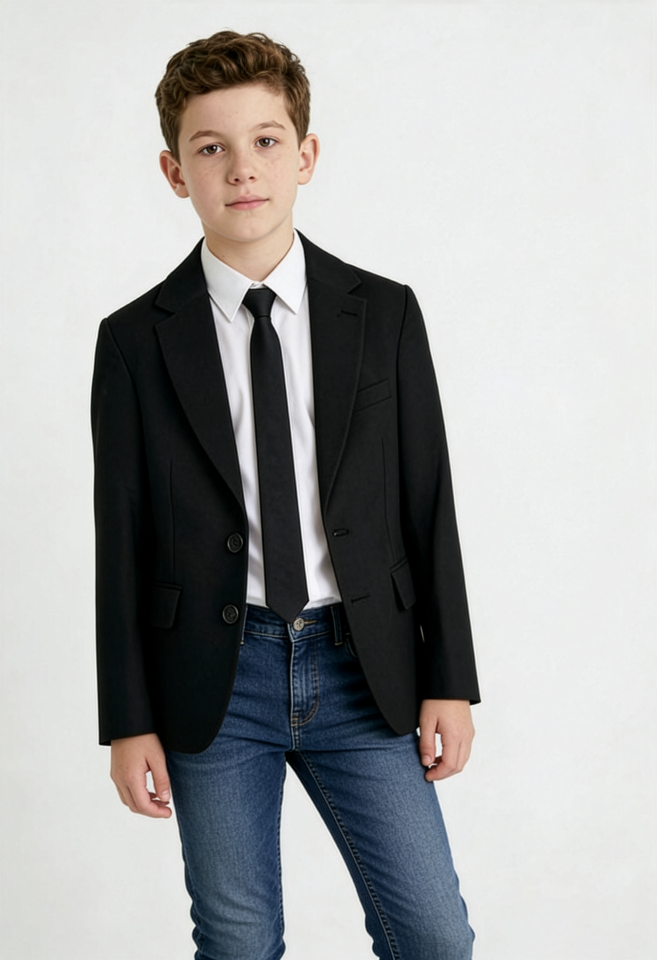 Chaqueta Blazer Clásica Negra para Niños
