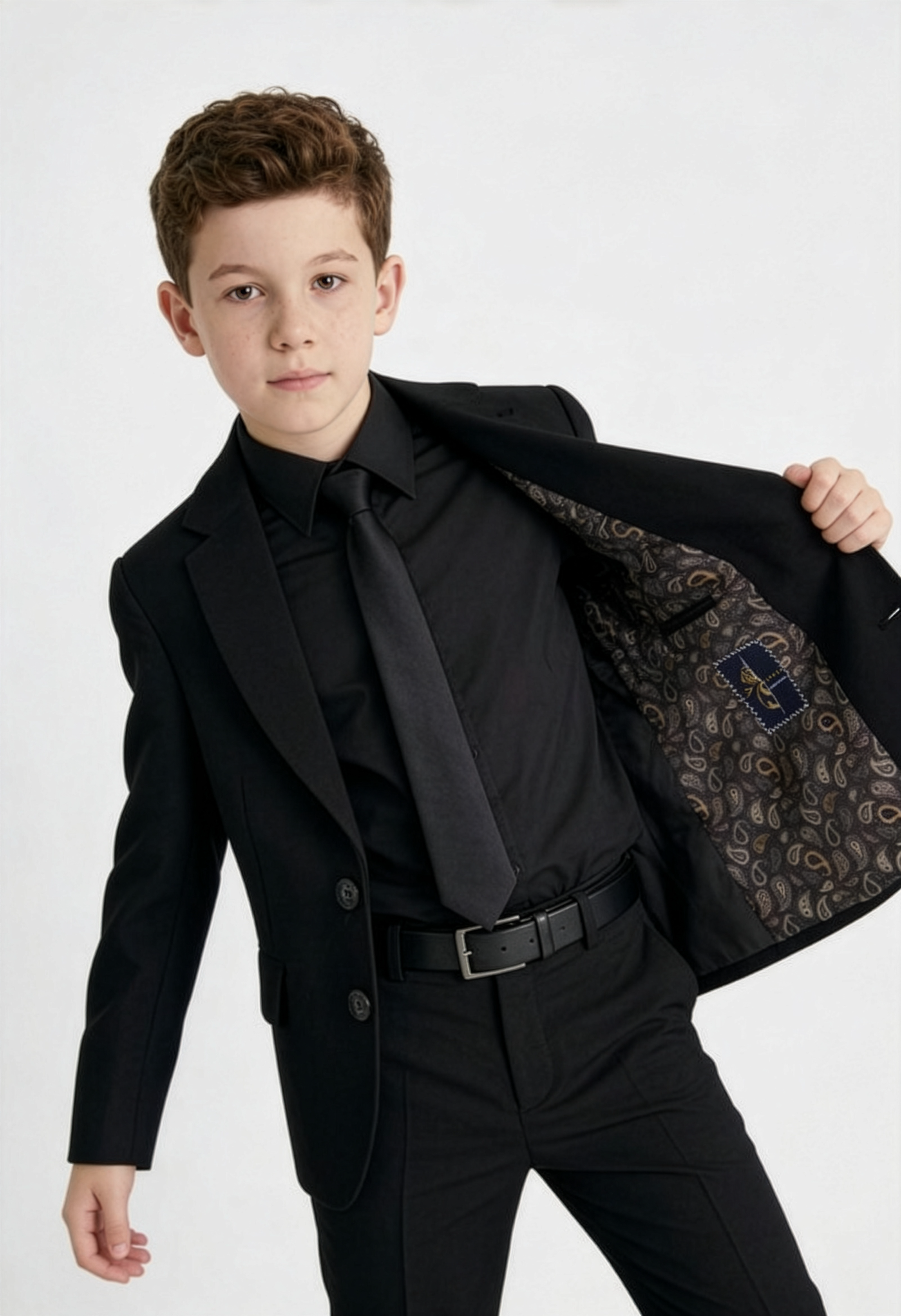 Chaqueta Blazer Clásica Negra para Niños