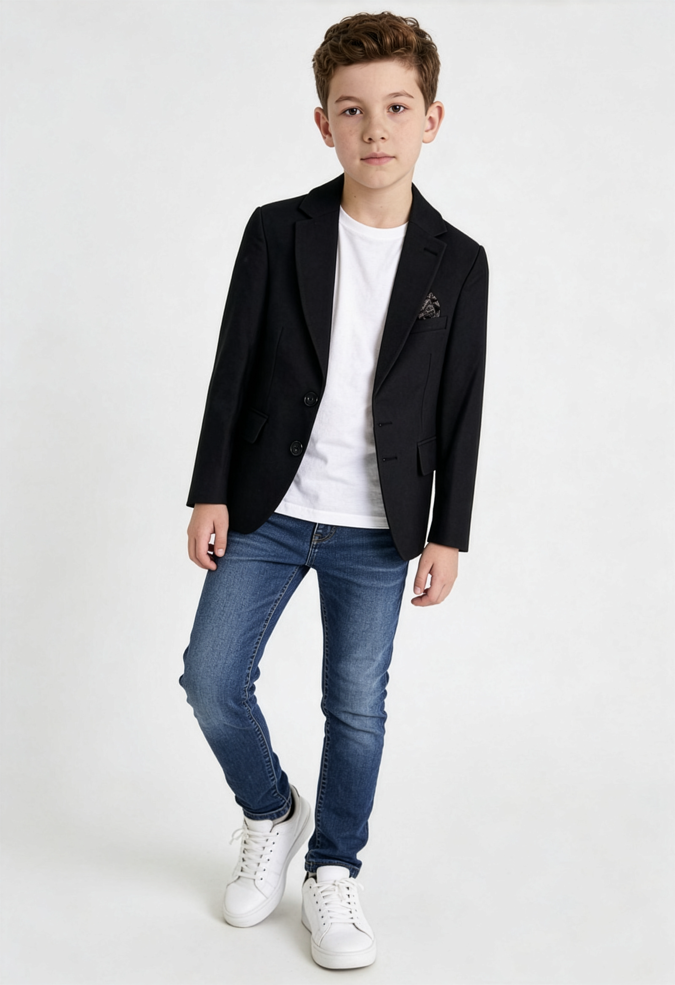Chaqueta Blazer Clásica Negra para Niños
