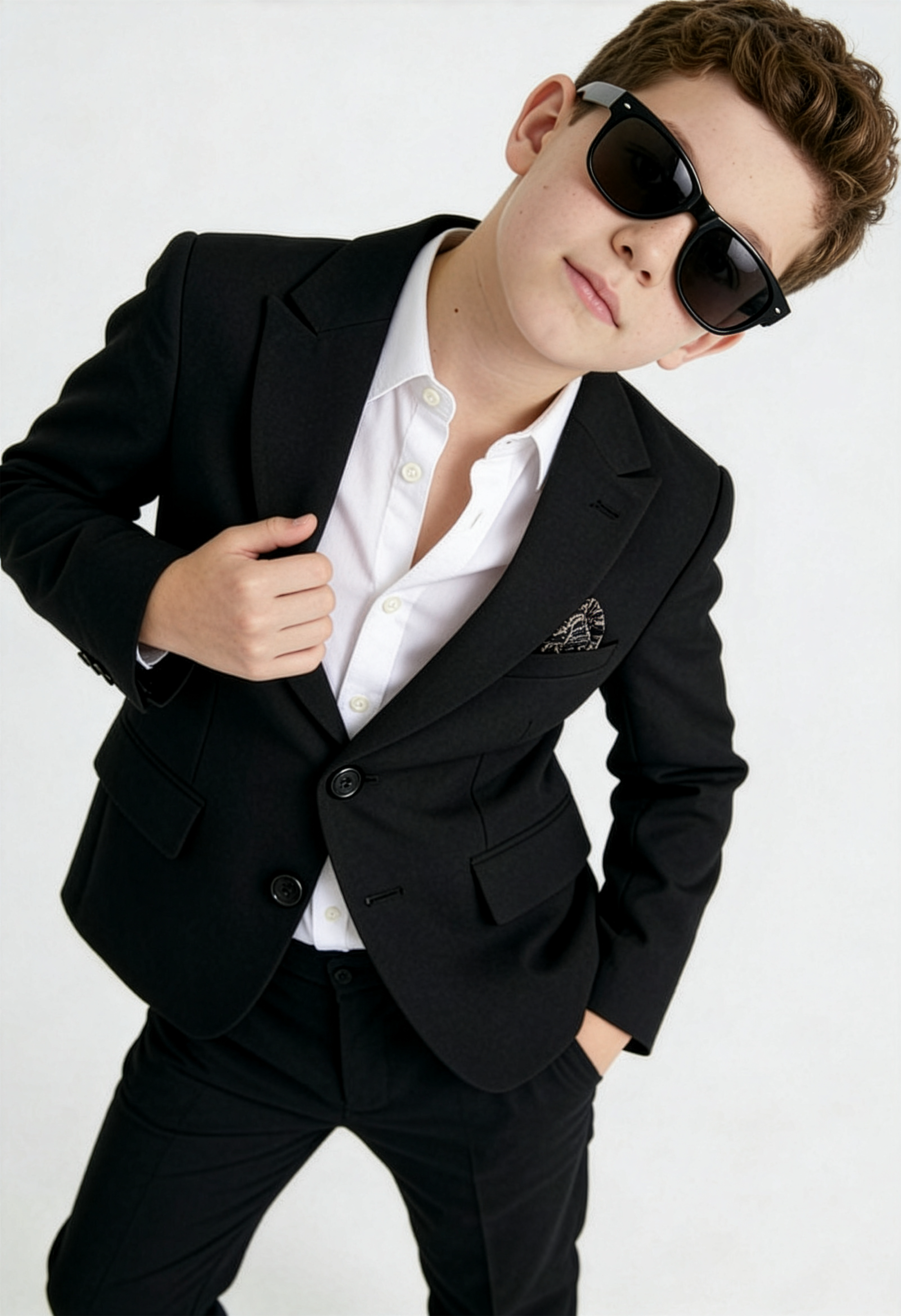 Chaqueta Blazer Clásica Negra para Niños