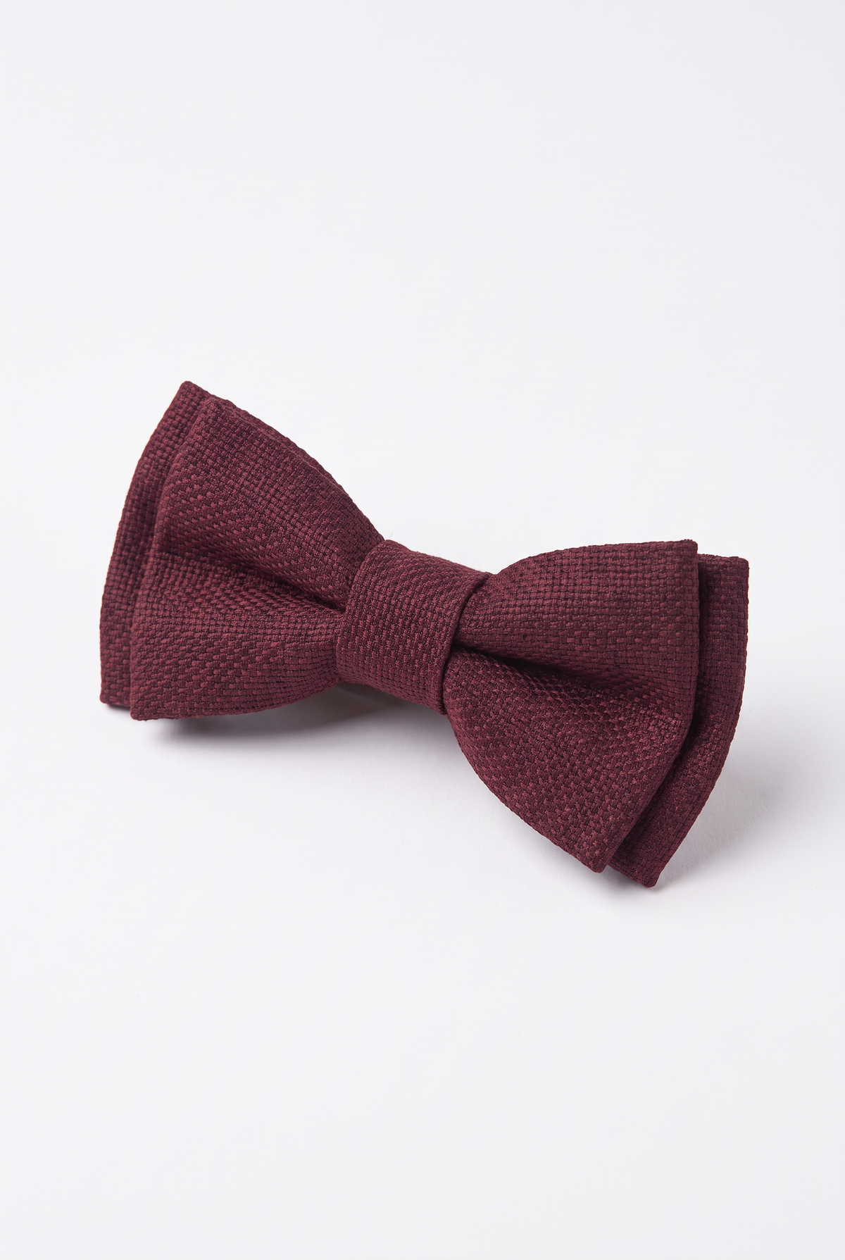 Boys Burgundy 6-Piece Textured Tuxedo Suit - BIYELI Bowtie Picture
