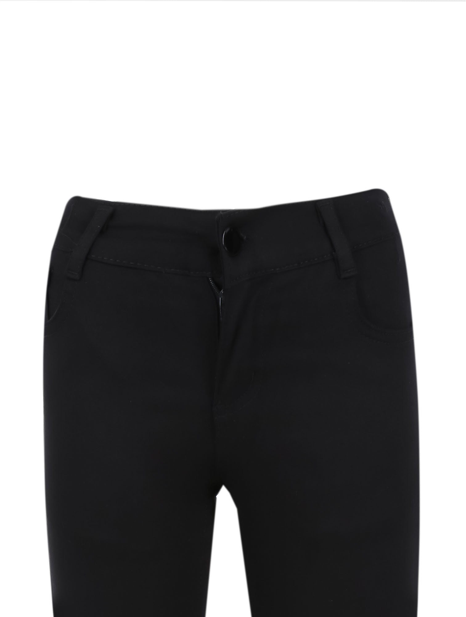 Pantalon chino décontracté stretch garçon – Noir