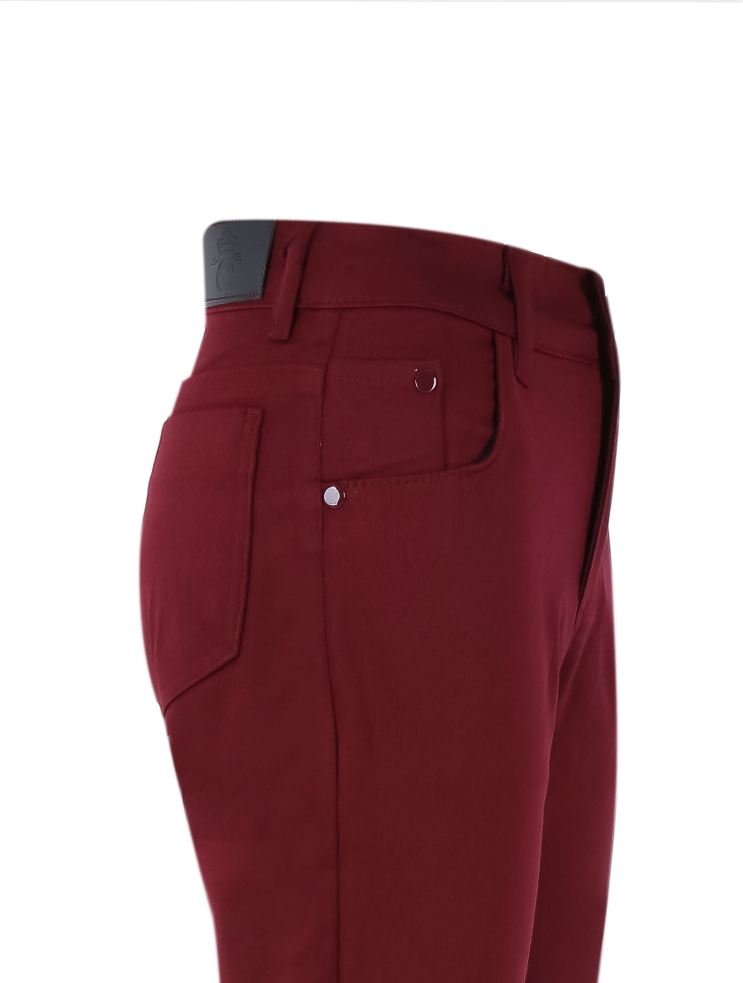 Jungen Casual Stretch Chinohose – Burgunderrot