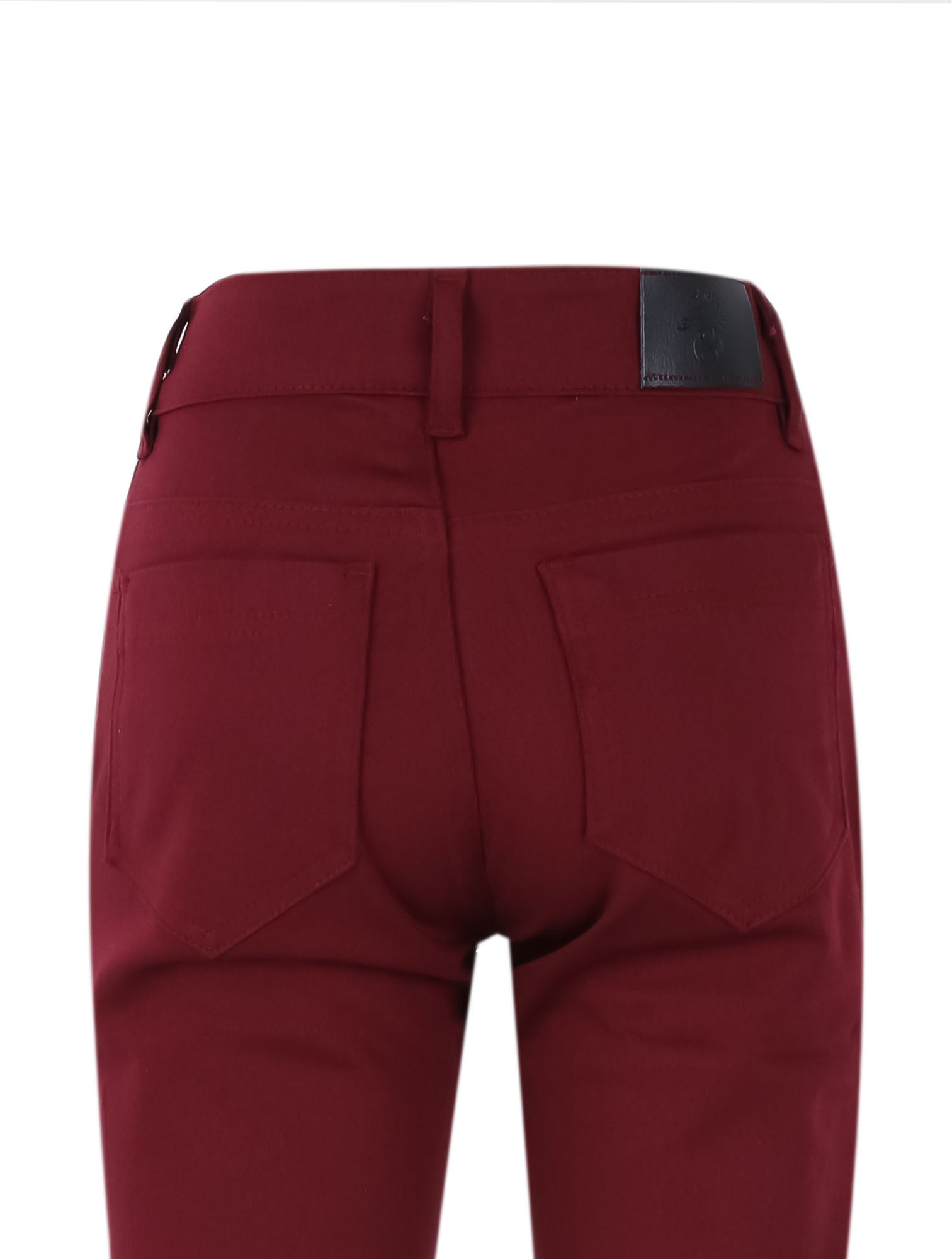 Jungen Casual Stretch Chinohose – Burgunderrot