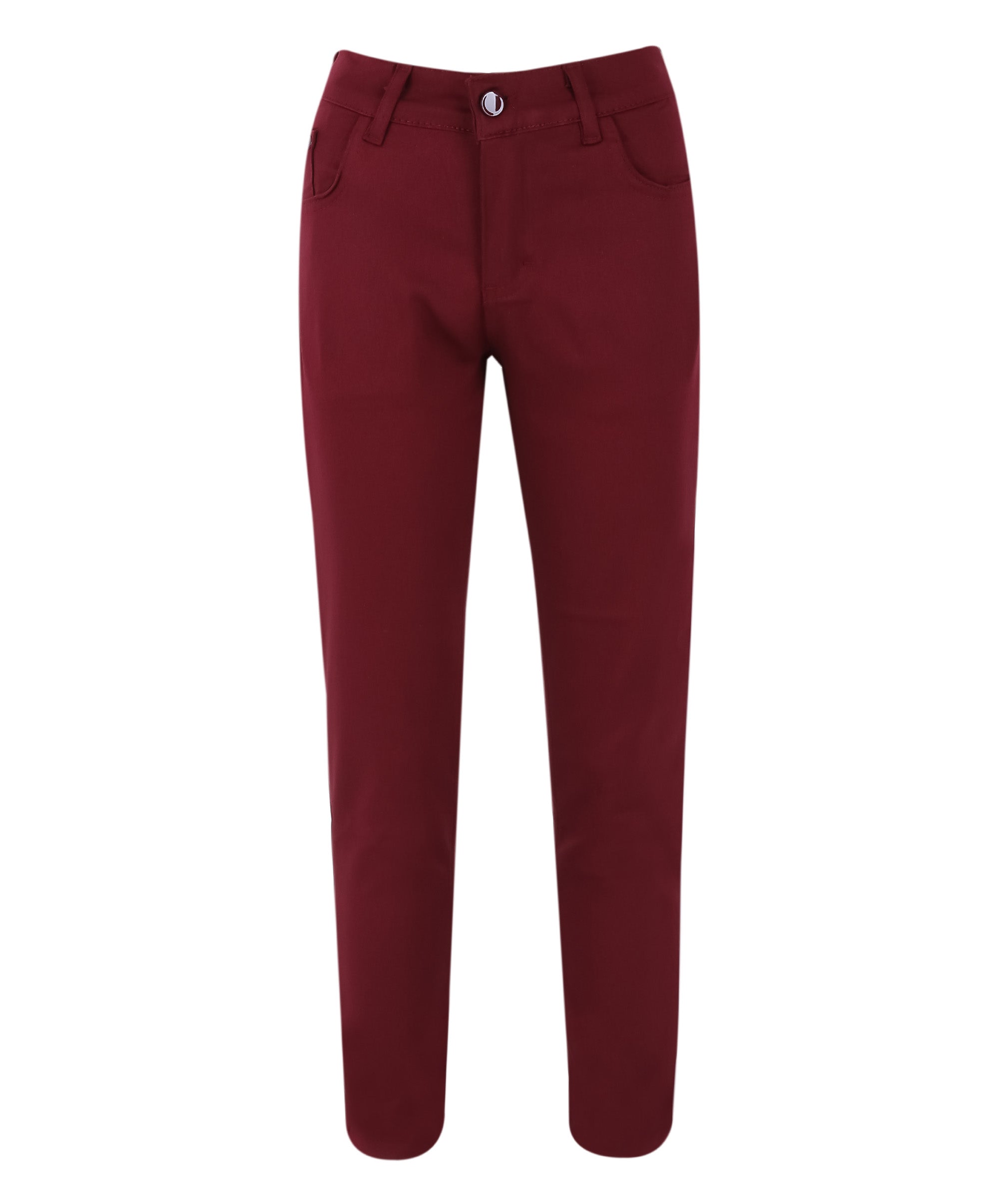 Jungen Casual Stretch Chinohose – Burgunderrot