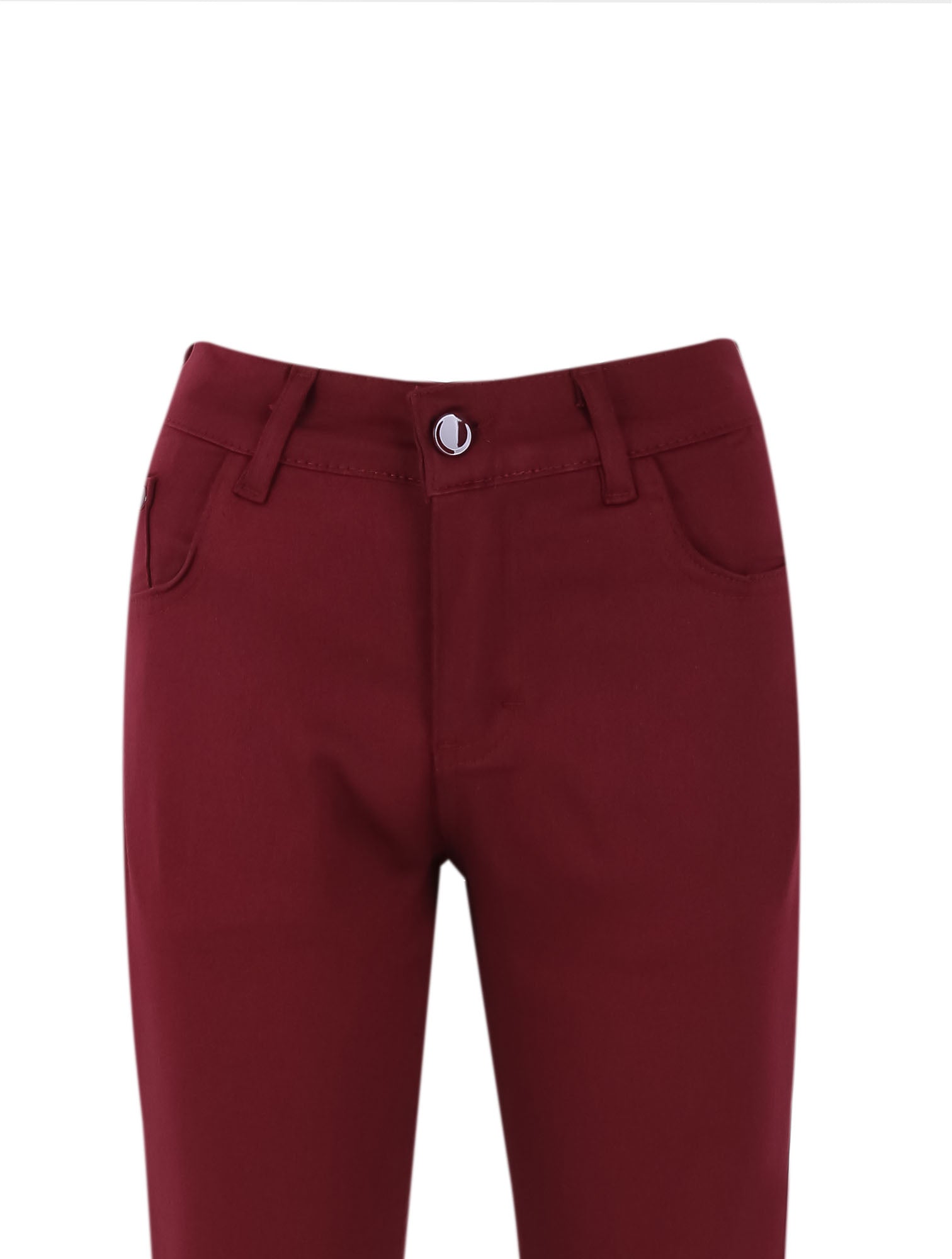 Jungen Casual Stretch Chinohose – Burgunderrot