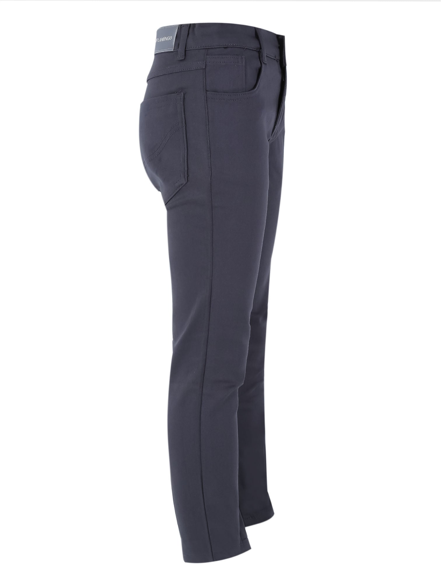 Pantalon chino décontracté stretch garçon – Gris anthracite