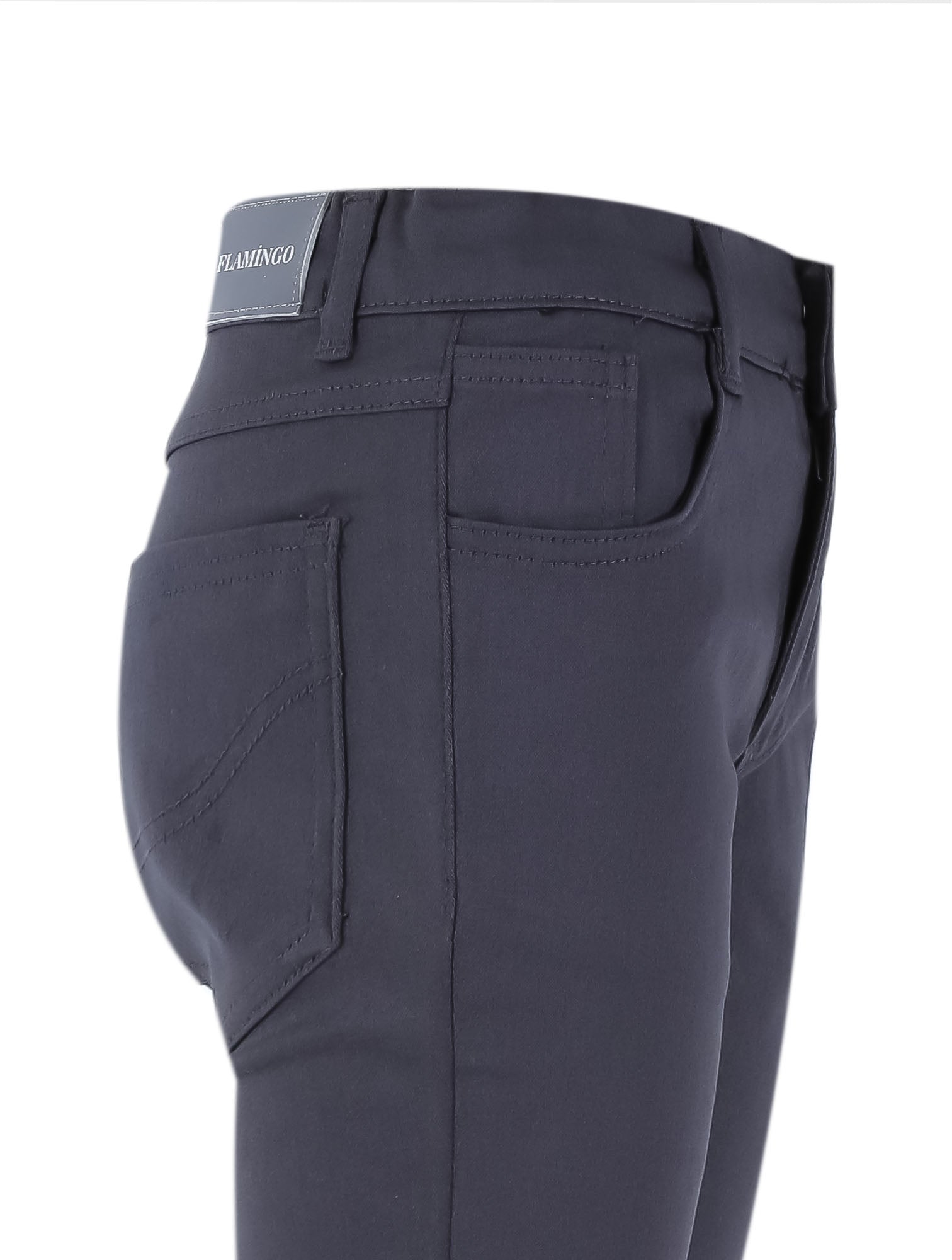 Pantalon chino décontracté stretch garçon – Gris anthracite