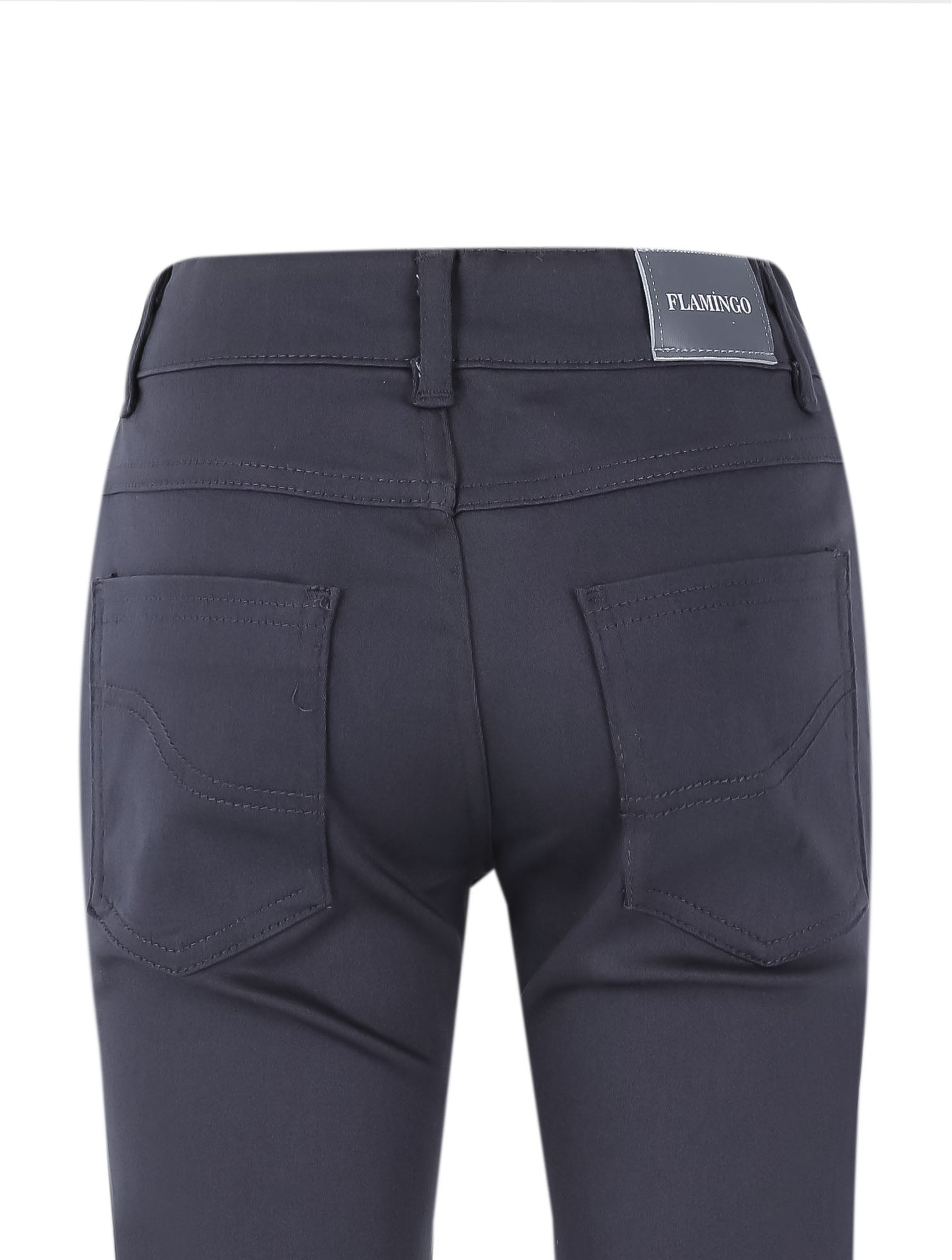 Pantalon chino décontracté stretch garçon – Gris anthracite