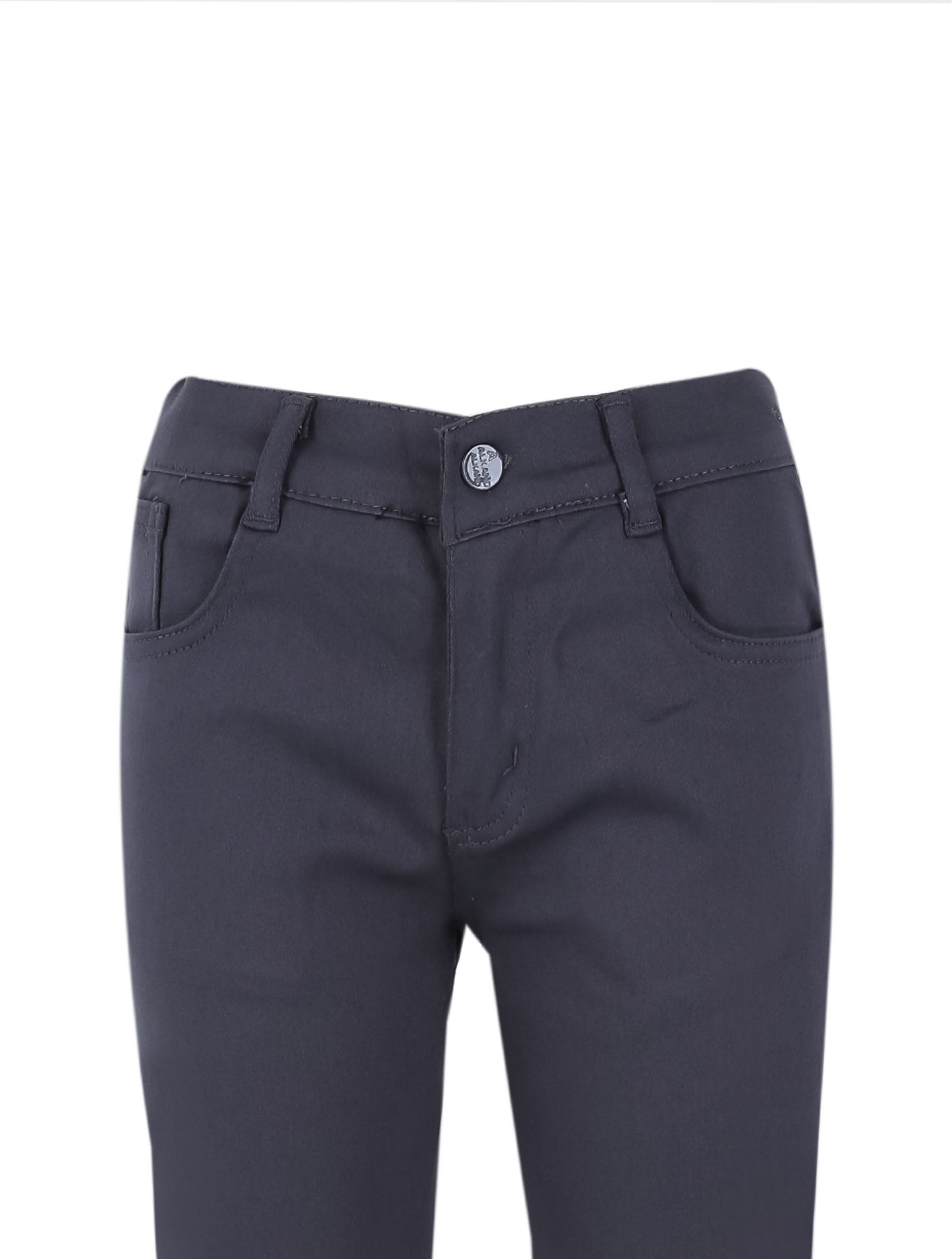 Pantalon chino décontracté stretch garçon – Gris anthracite