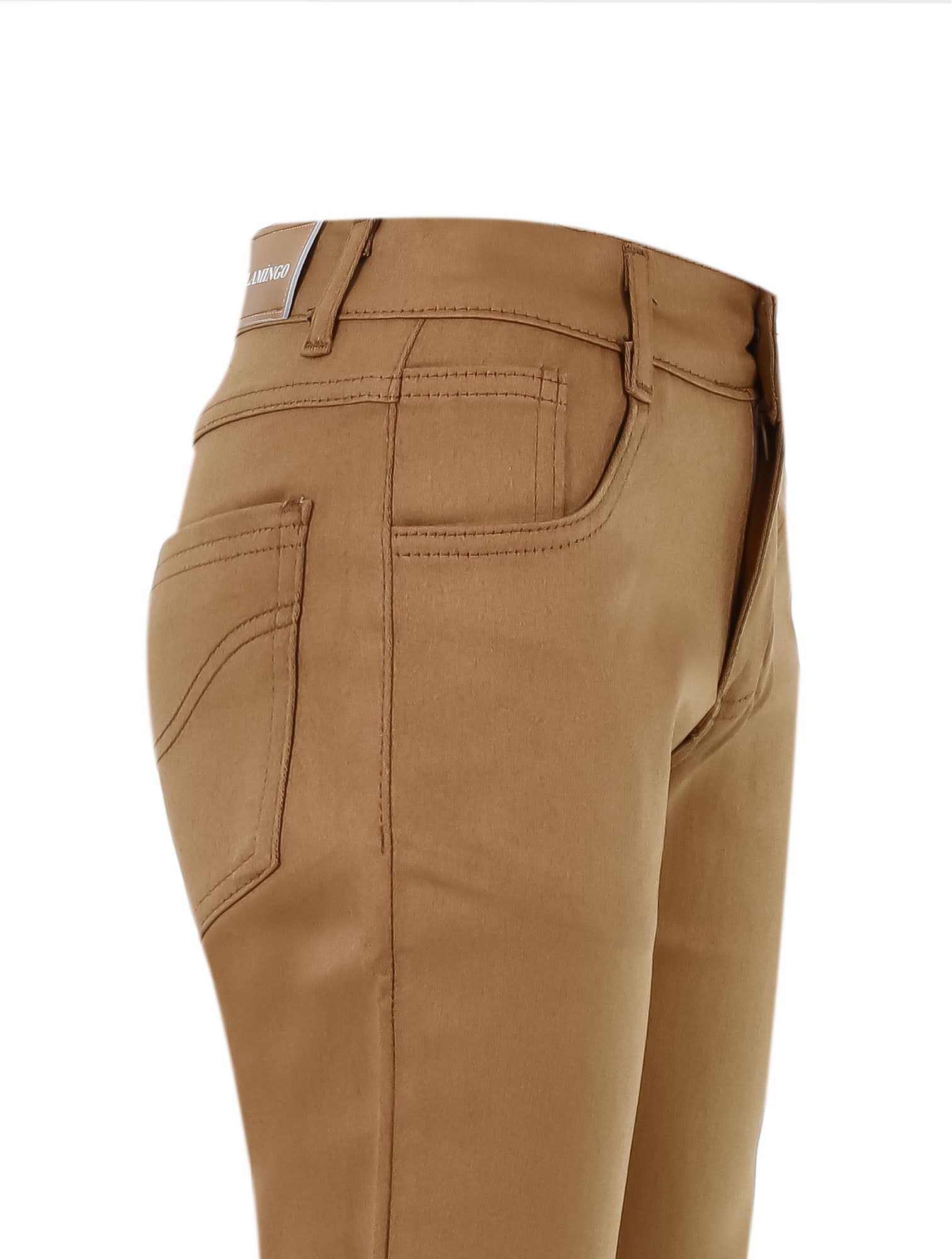 Pantalon chino décontracté stretch garçon – Marron kaki
