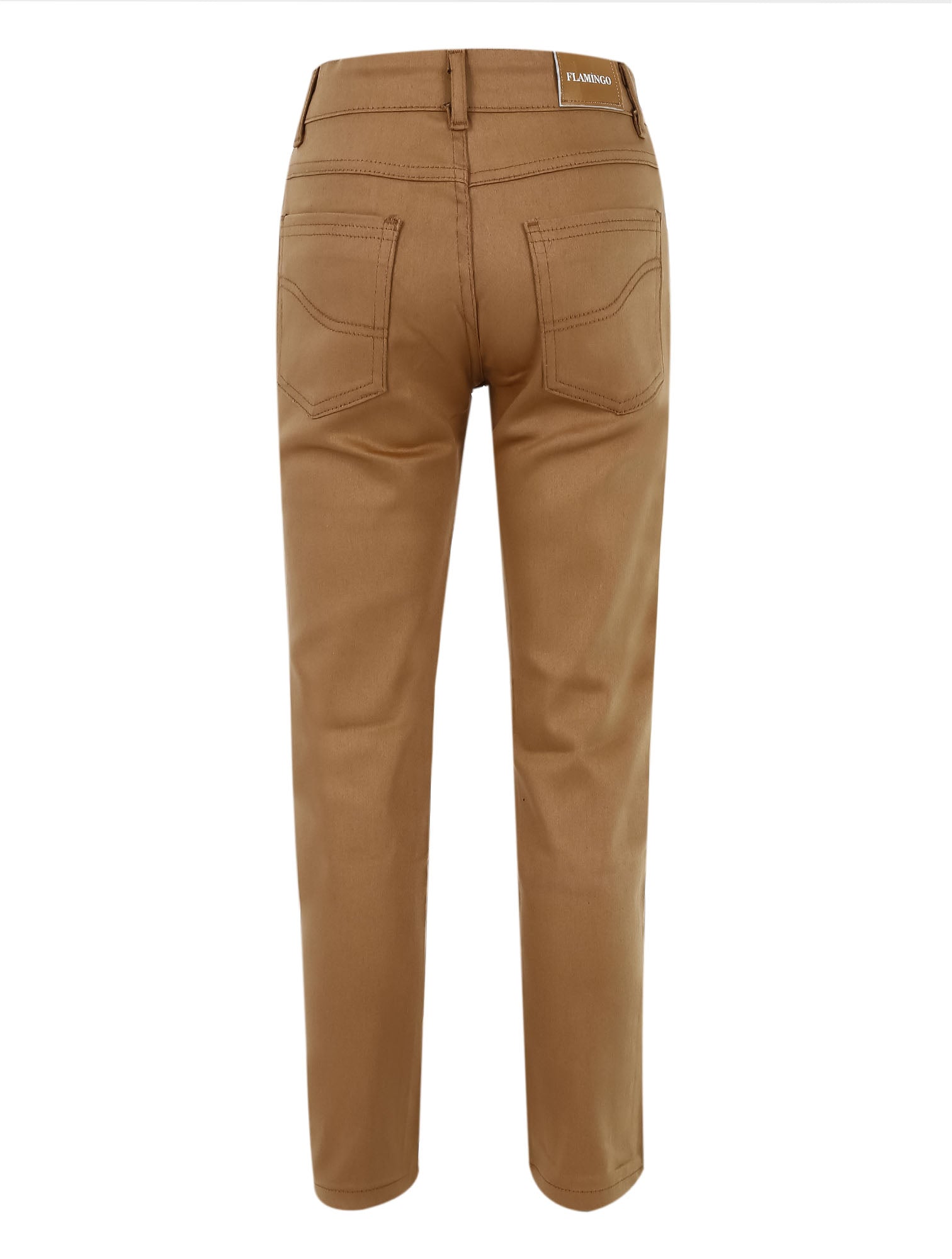 Pantalon chino décontracté stretch garçon – Marron kaki